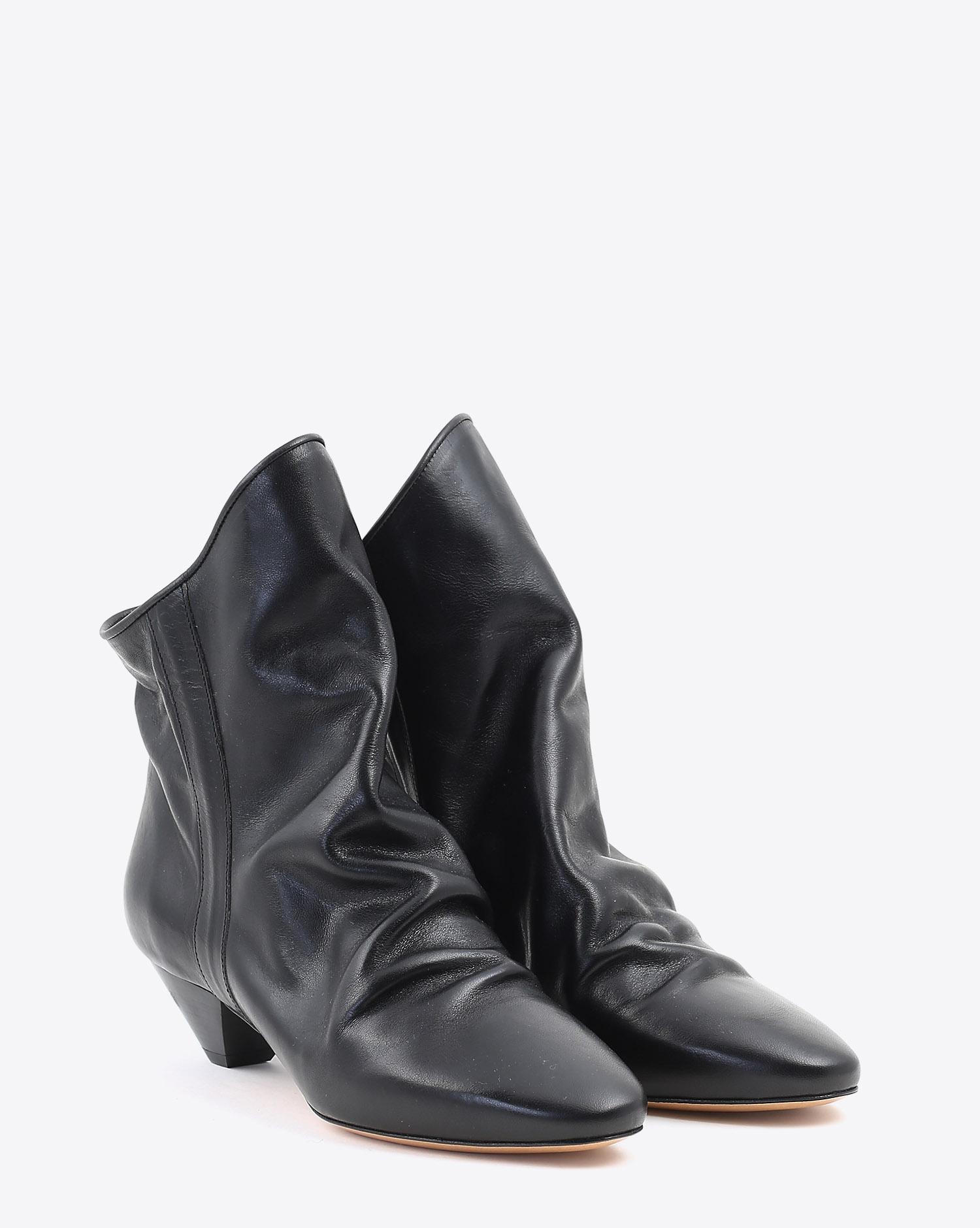 Isabel Marant Chaussures DOEY - Cuir Lisse Black  