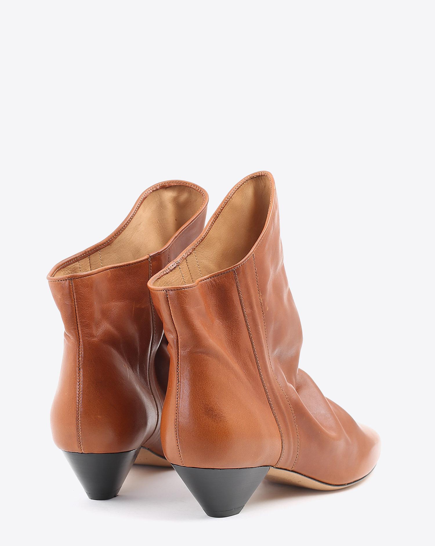 Isabel Marant Chaussures DOEY - Cuir lisse Cognac  
