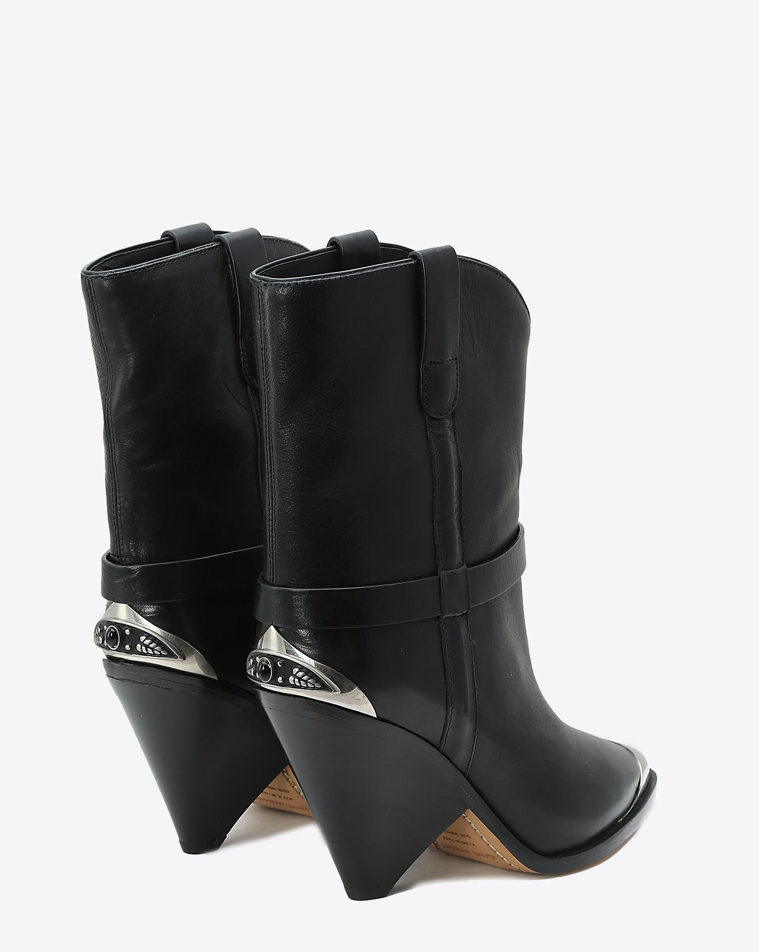 Isabel Marant Chaussures Défilé Boots Lamsy - Black  