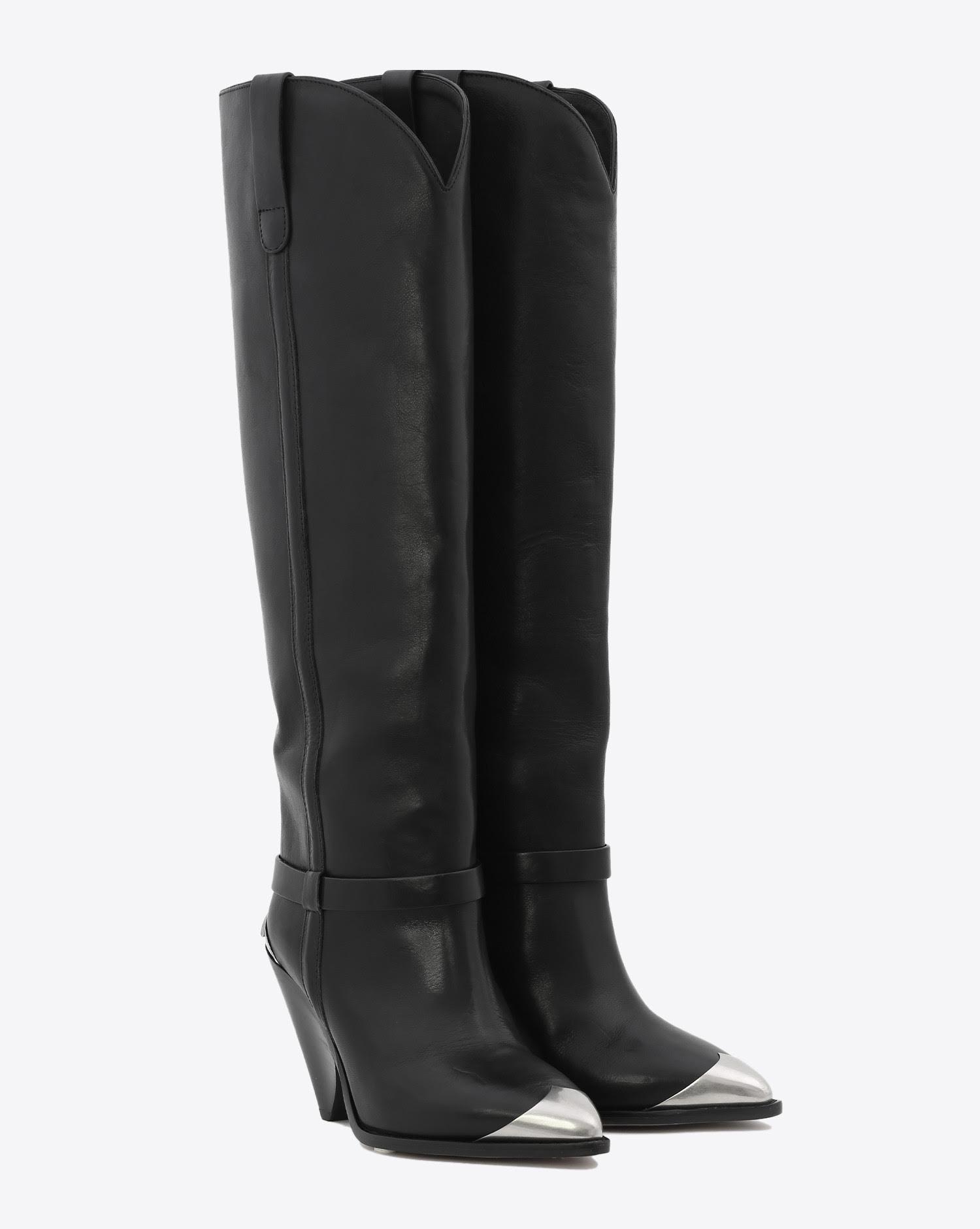 Isabel Marant Chaussures Défilé Bottes Lenskee - Black  