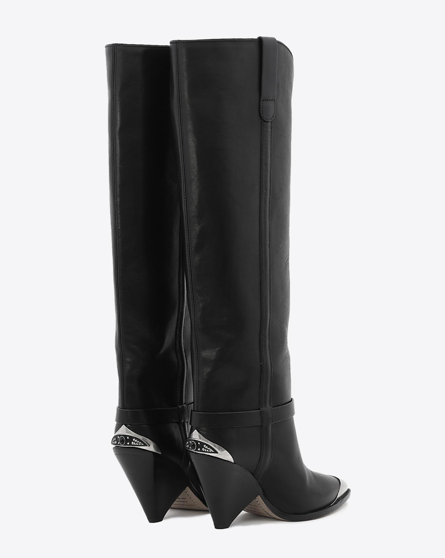 Isabel Marant Chaussures Défilé Bottes Lenskee - Black  