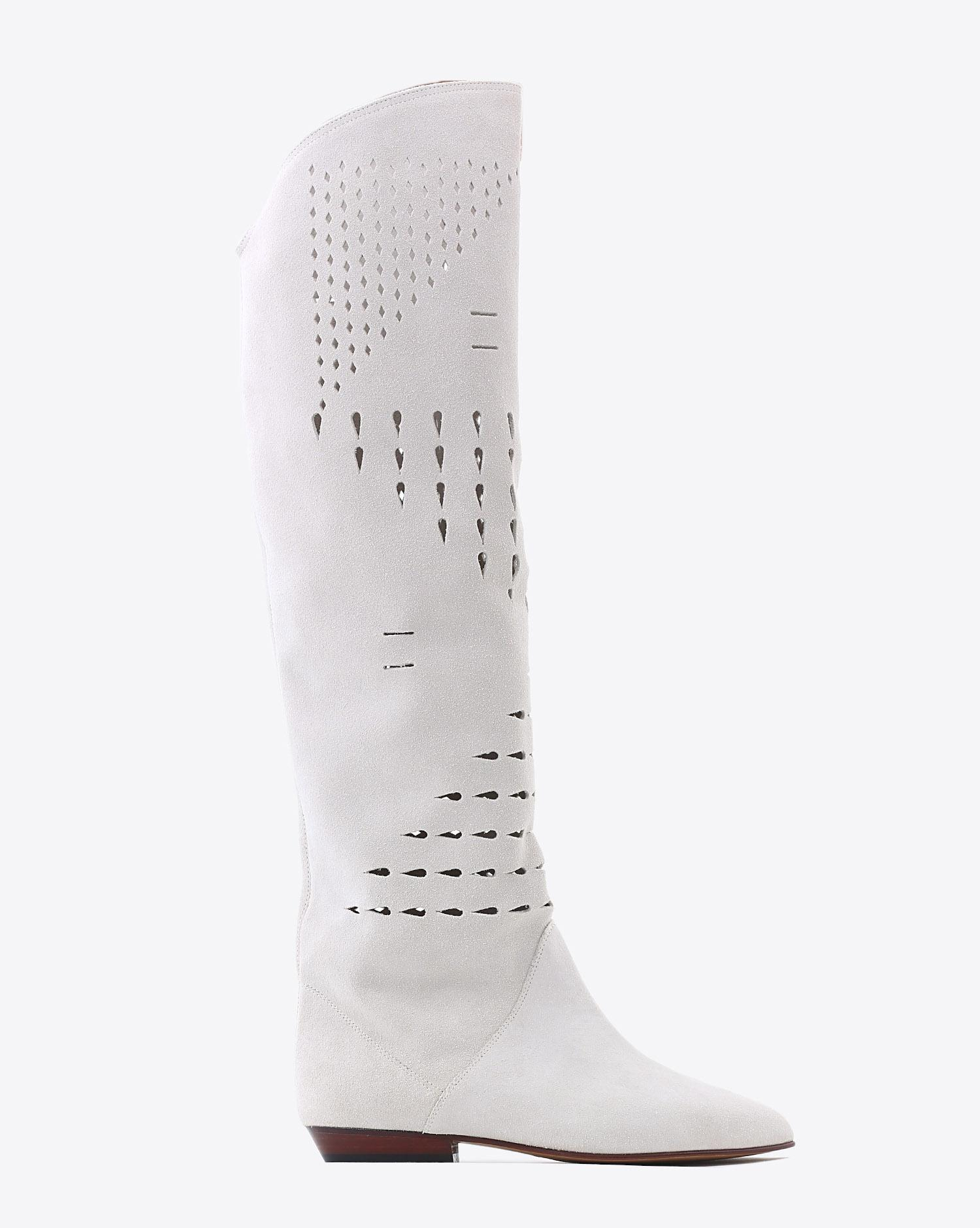 Isabel Marant Chaussures Défilé Bottes SOREN - White  