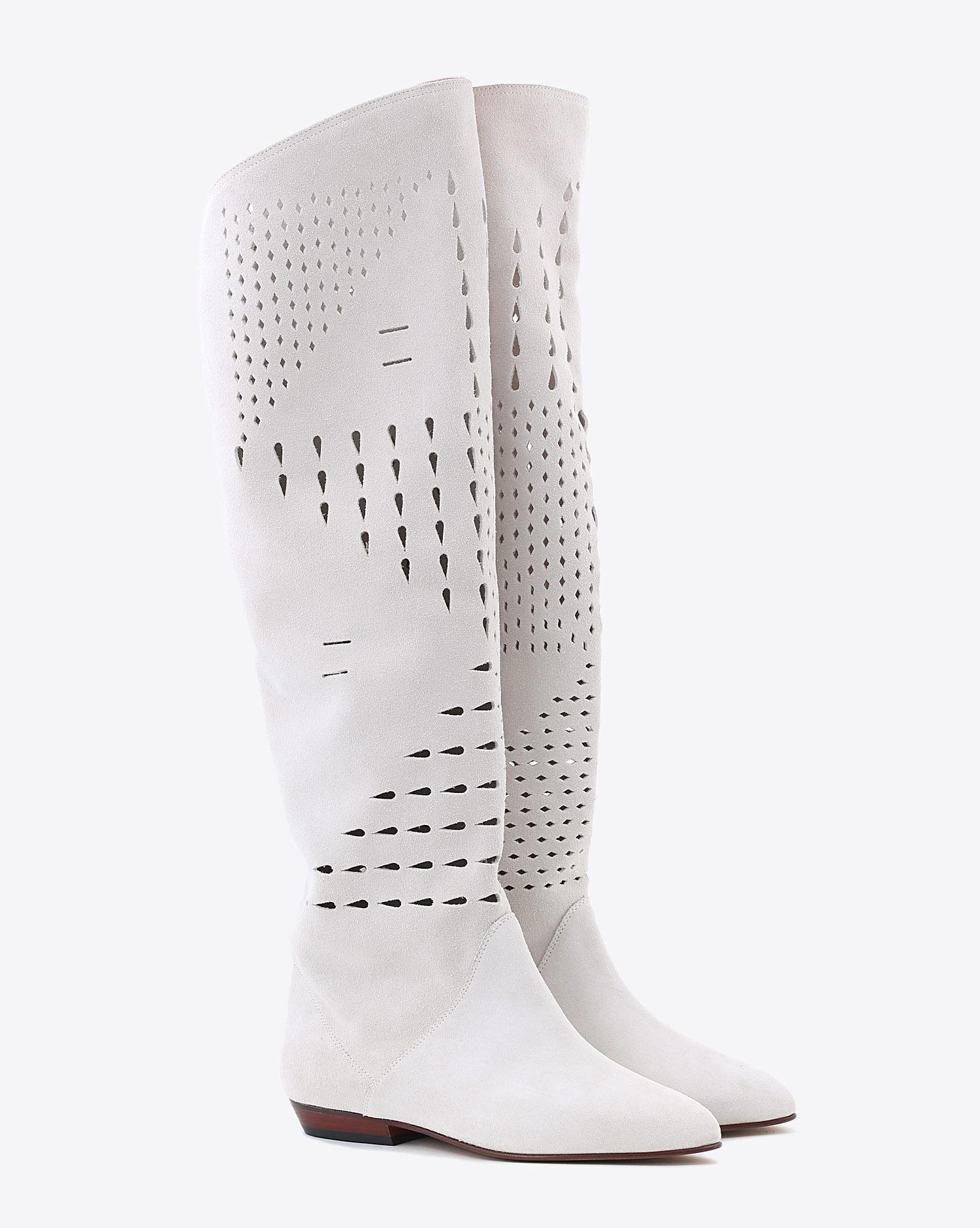 Isabel Marant Chaussures Défilé Bottes SOREN - White  