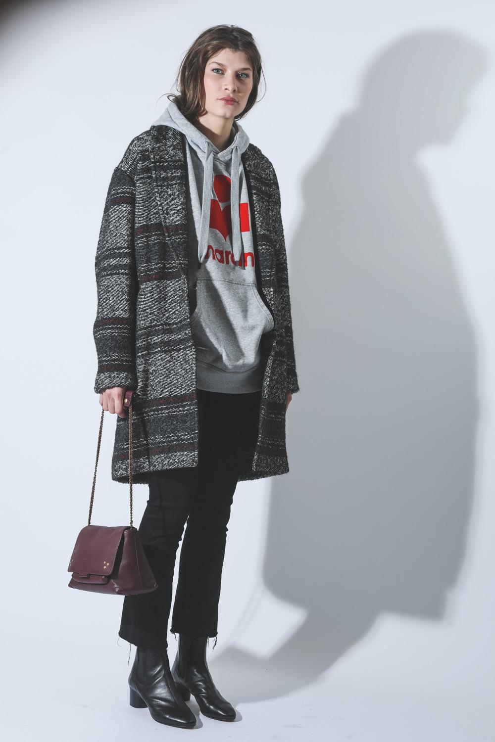 Isabel Marant Etoile Manteau DANTE - Faded Black  