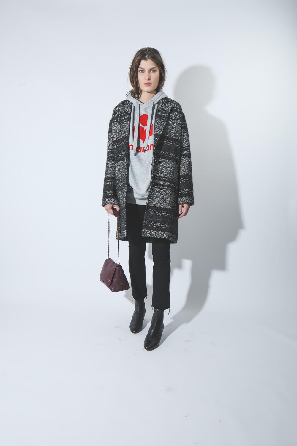 Isabel Marant Etoile Manteau DANTE - Faded Black  