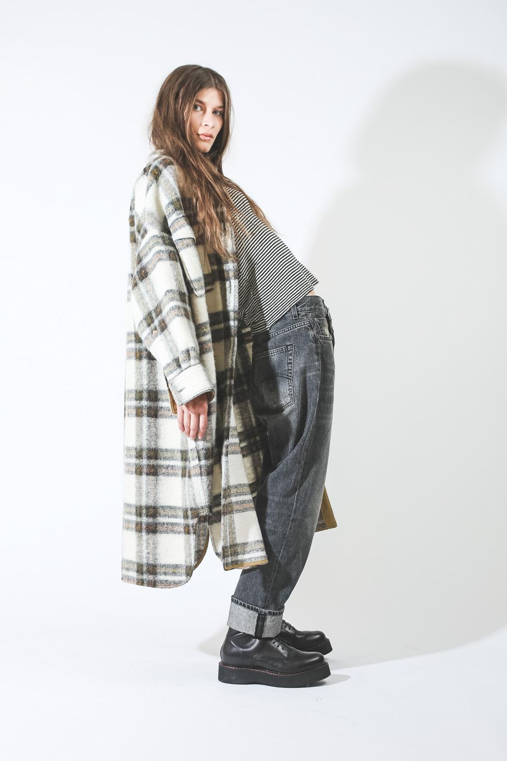Isabel Marant Etoile Manteau GABRION Khaki Ecru pour Femme