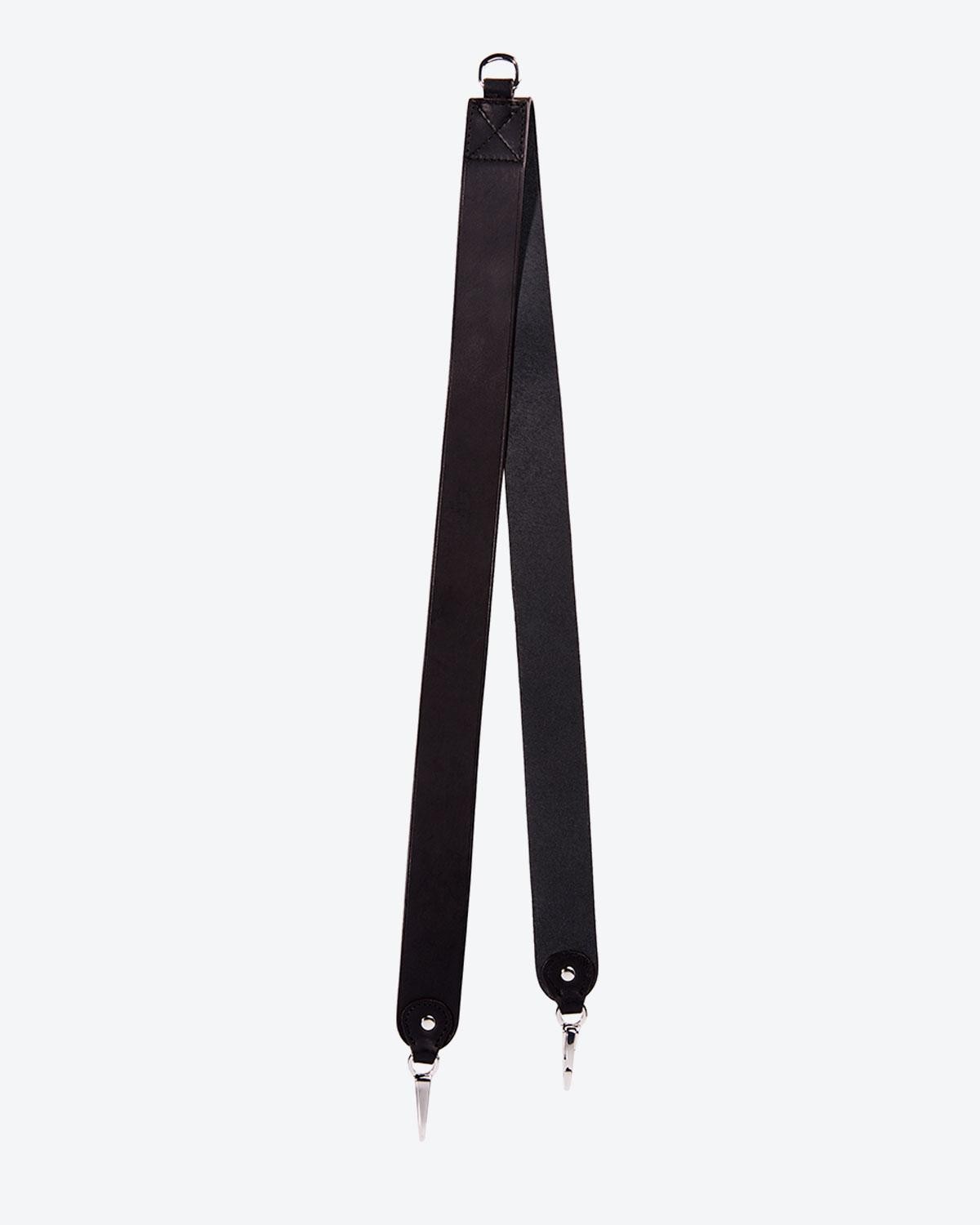 Jérôme Dreyfuss Accessoires Collection Bandoulière Simple - Cowskin Noir Silver  