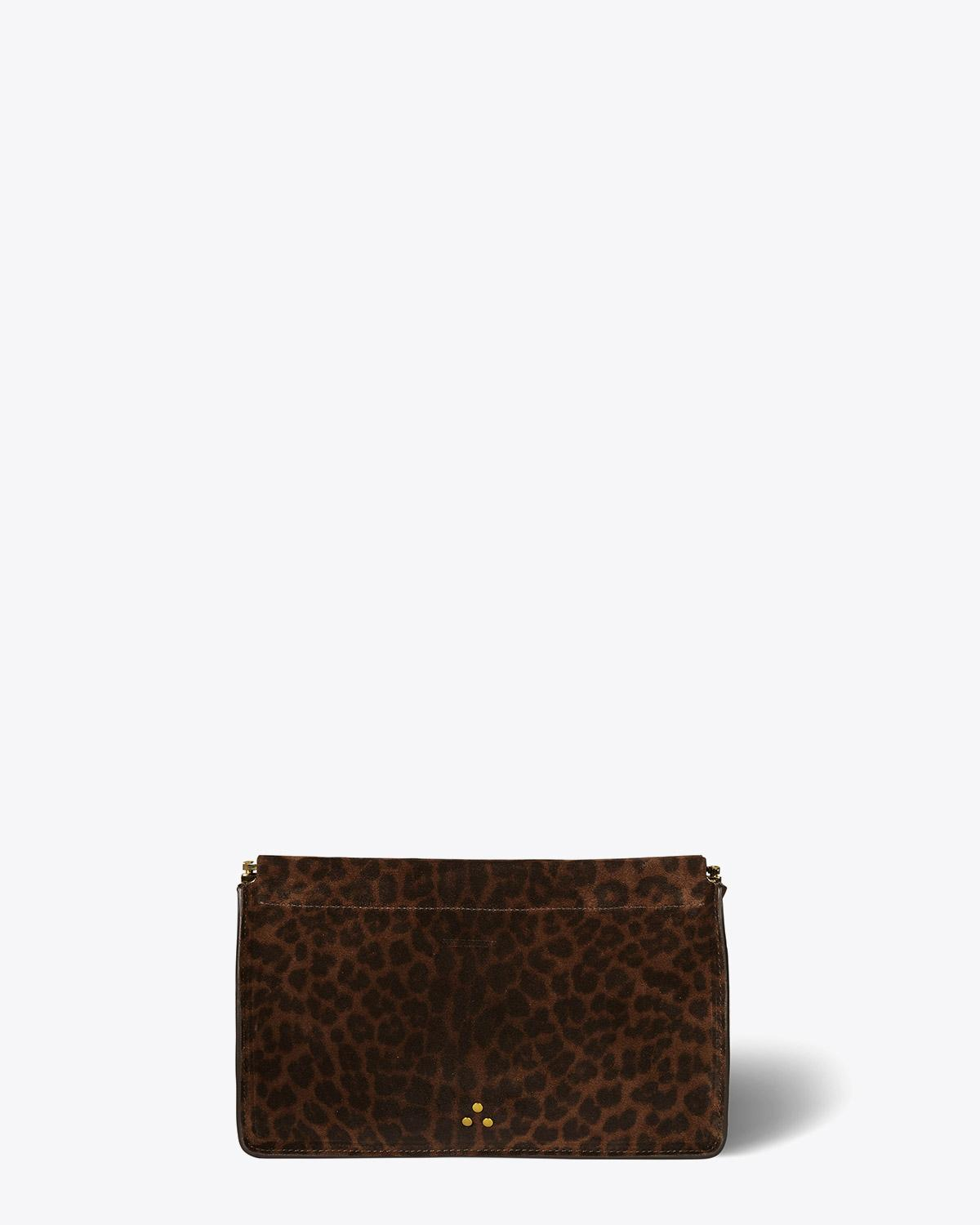 Jérôme Dreyfuss Accessoires Collection Clic Clac L Split Suede Léopard Naturel  