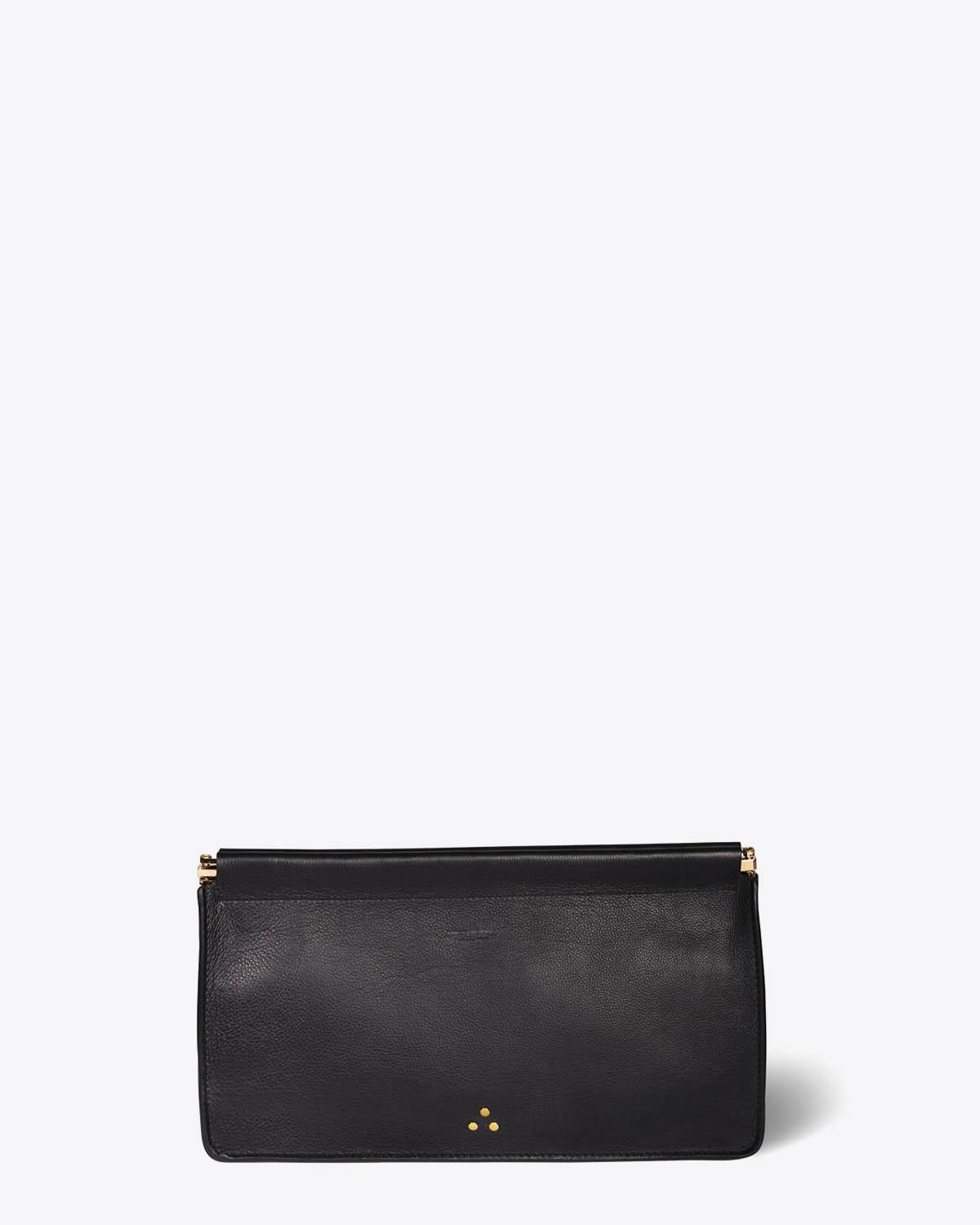 Jérôme Dreyfuss Accessoires Collection Clic Clac XL Calfskin Noir Brass  