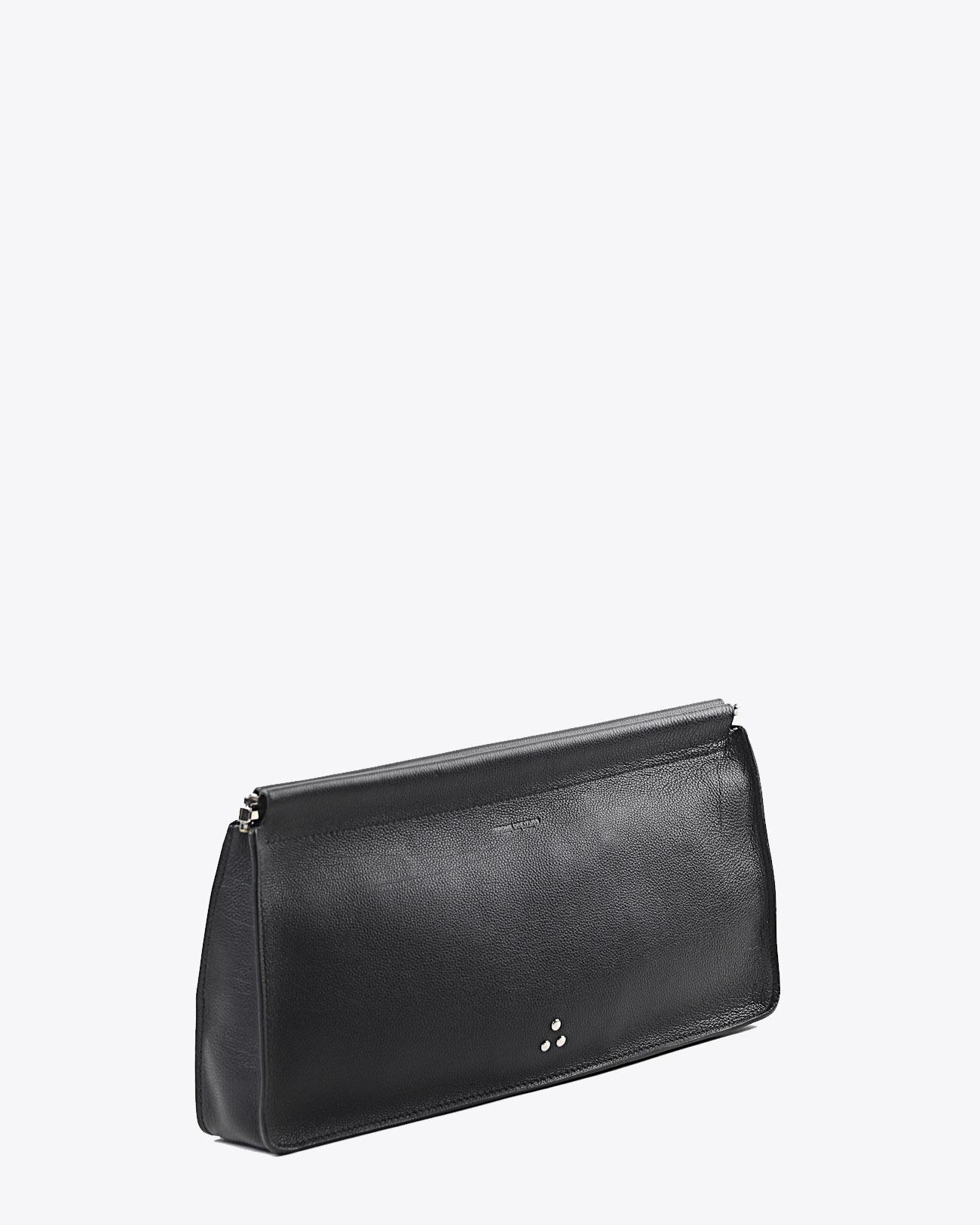 Jérôme Dreyfuss Accessoires Collection Clic Clac XL Calfskin Noir Silver  