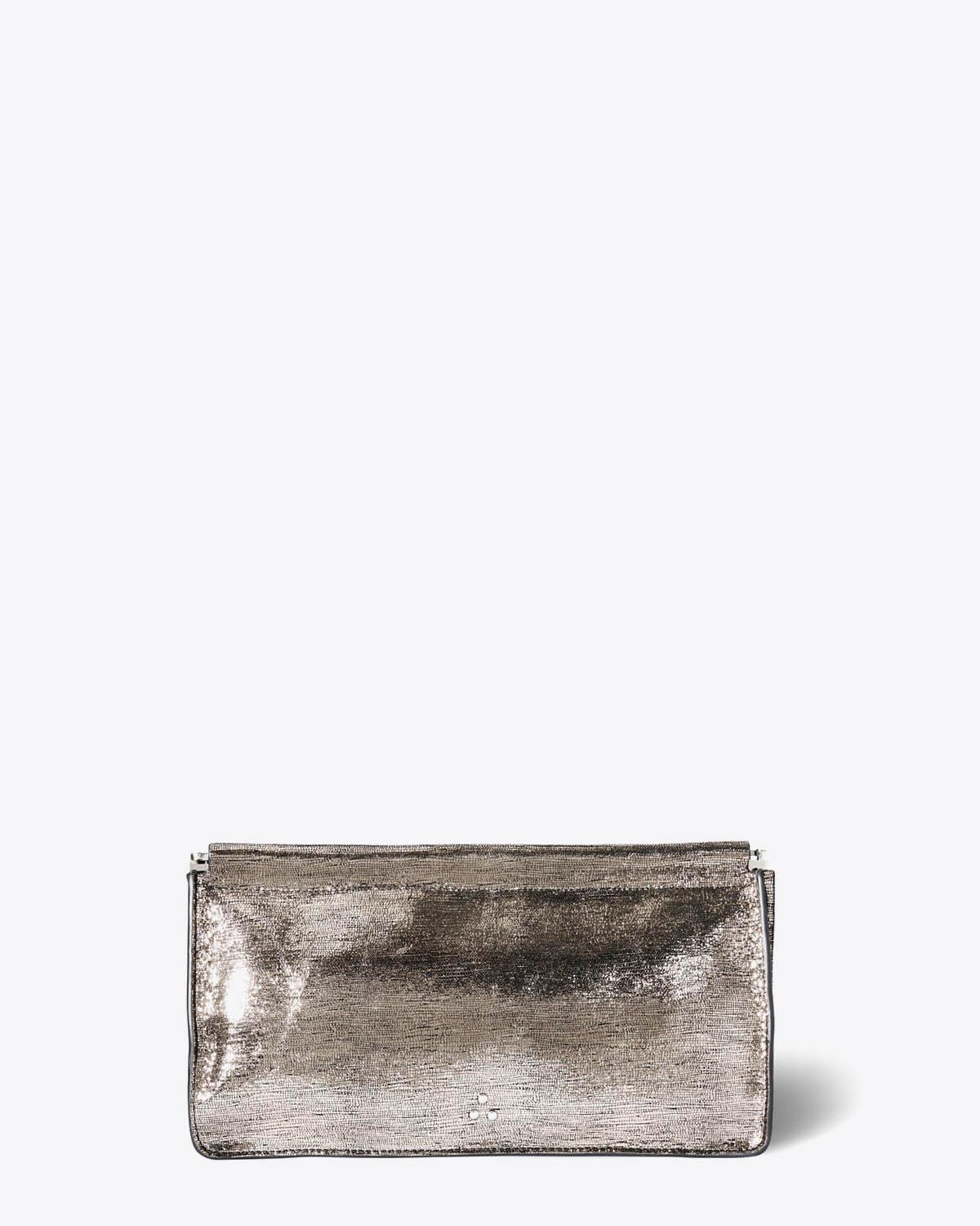 Jérôme Dreyfuss Accessoires Collection Clic Clac XL Goatskin Lamé Champagne  