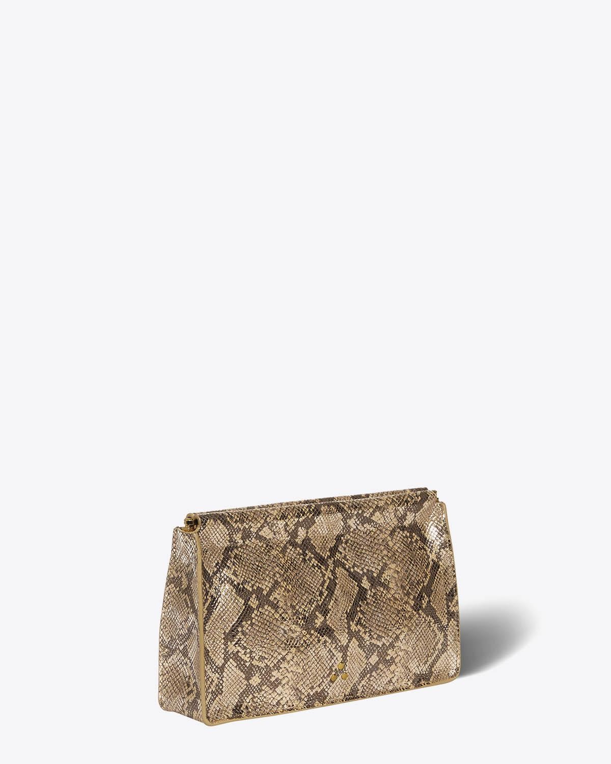 Jérôme Dreyfuss Accessoires Pré-Collection Clic Clac L Calfskin Python Lamé  