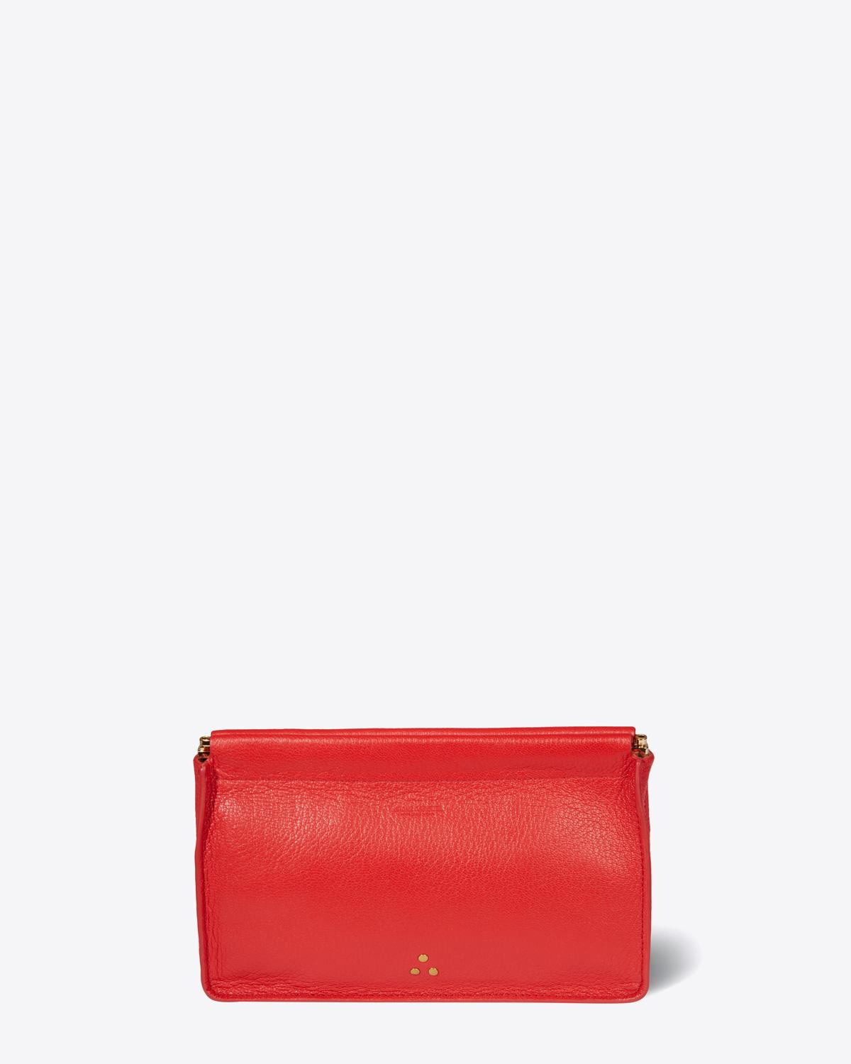 Jérôme Dreyfuss Accessoires Pré-Collection Clic Clac L Goatskin Rouge  