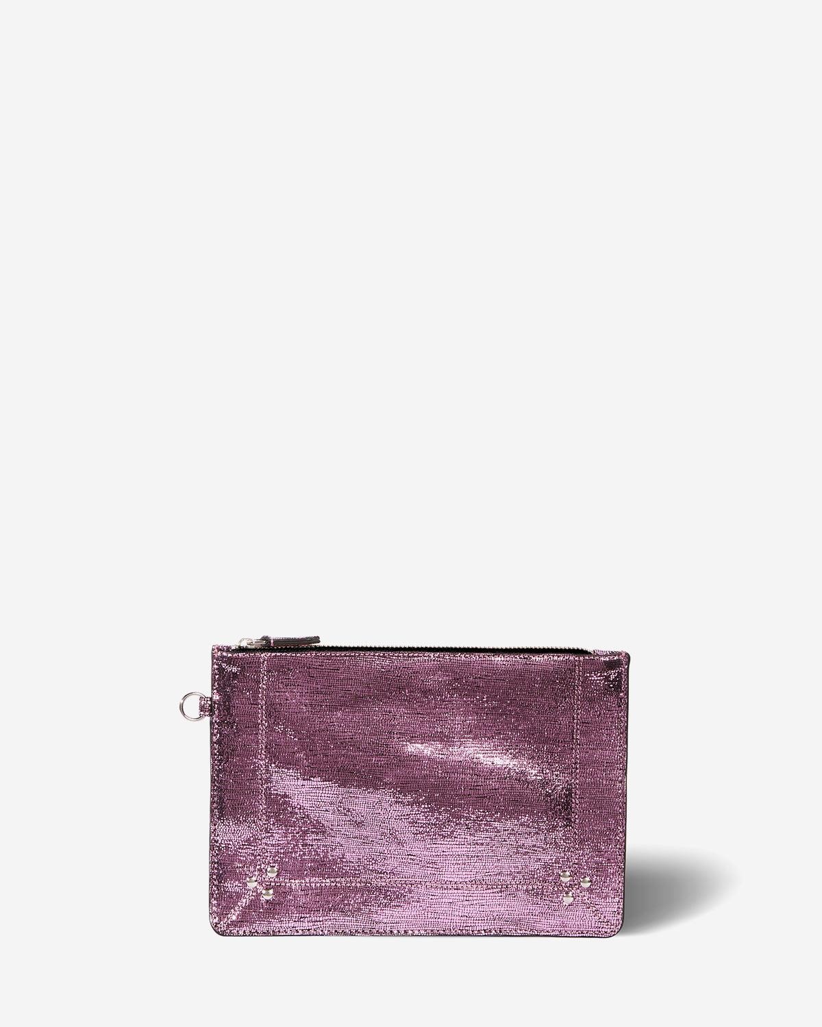 Jérôme Dreyfuss Accessoires Pré-Collection Popoche M Goatskin Lamé Rose  