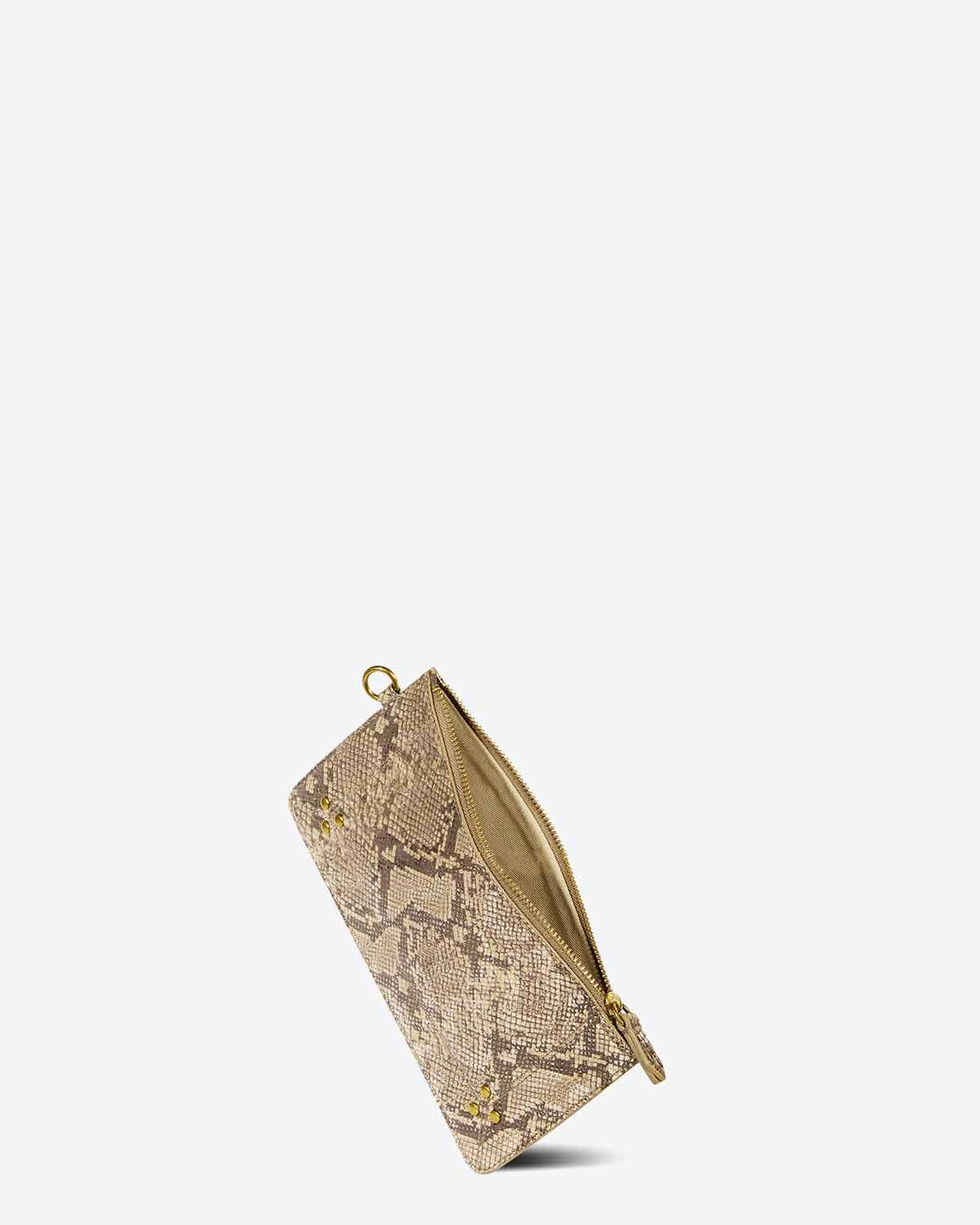 Jérôme Dreyfuss Accessoires Pré-Collection Popoche S Calfskin Python Lamé  