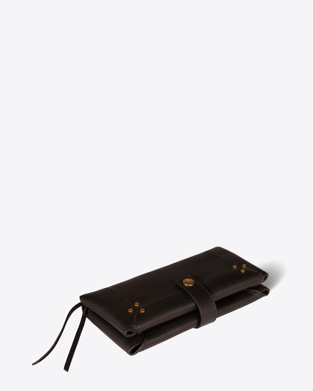 Jérôme Dreyfuss Accessoires Pré-Collection Porte Mobile Calfskin Noir Brass  