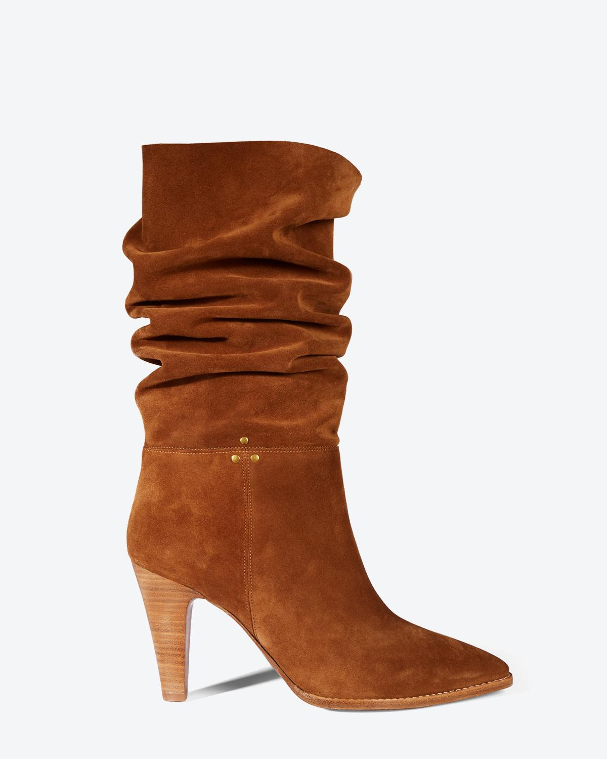 Jérôme Dreyfuss Chaussures Collection Bottes Sabrina 95 Split Suede Tabac  