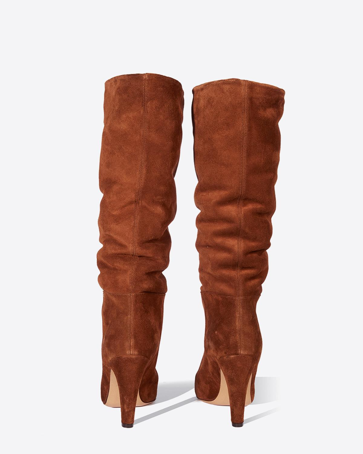 Jérôme Dreyfuss Chaussures Collection Bottes Sandie 95 - Lambskin Peau Lainée Caramel    