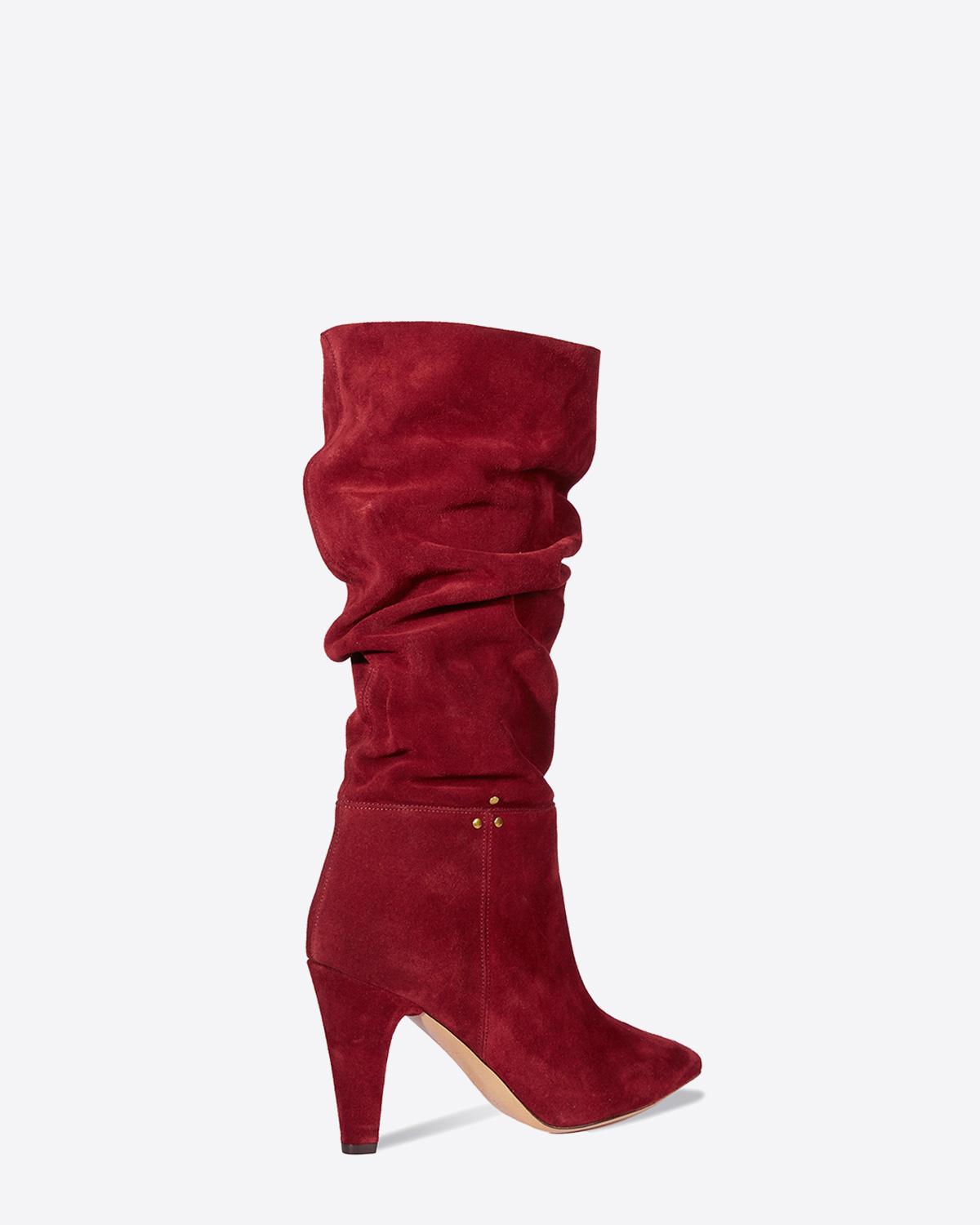 Jérôme Dreyfuss Chaussures Collection Bottes Sandie 95 - Split Suede Bordeaux    