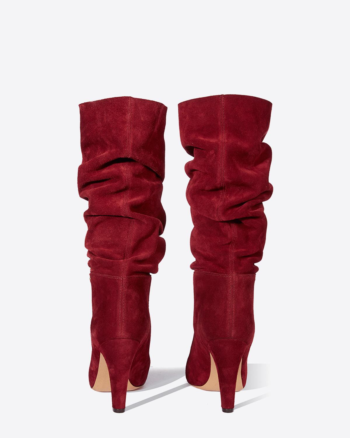 Jérôme Dreyfuss Chaussures Collection Bottes Sandie 95 - Split Suede Bordeaux    