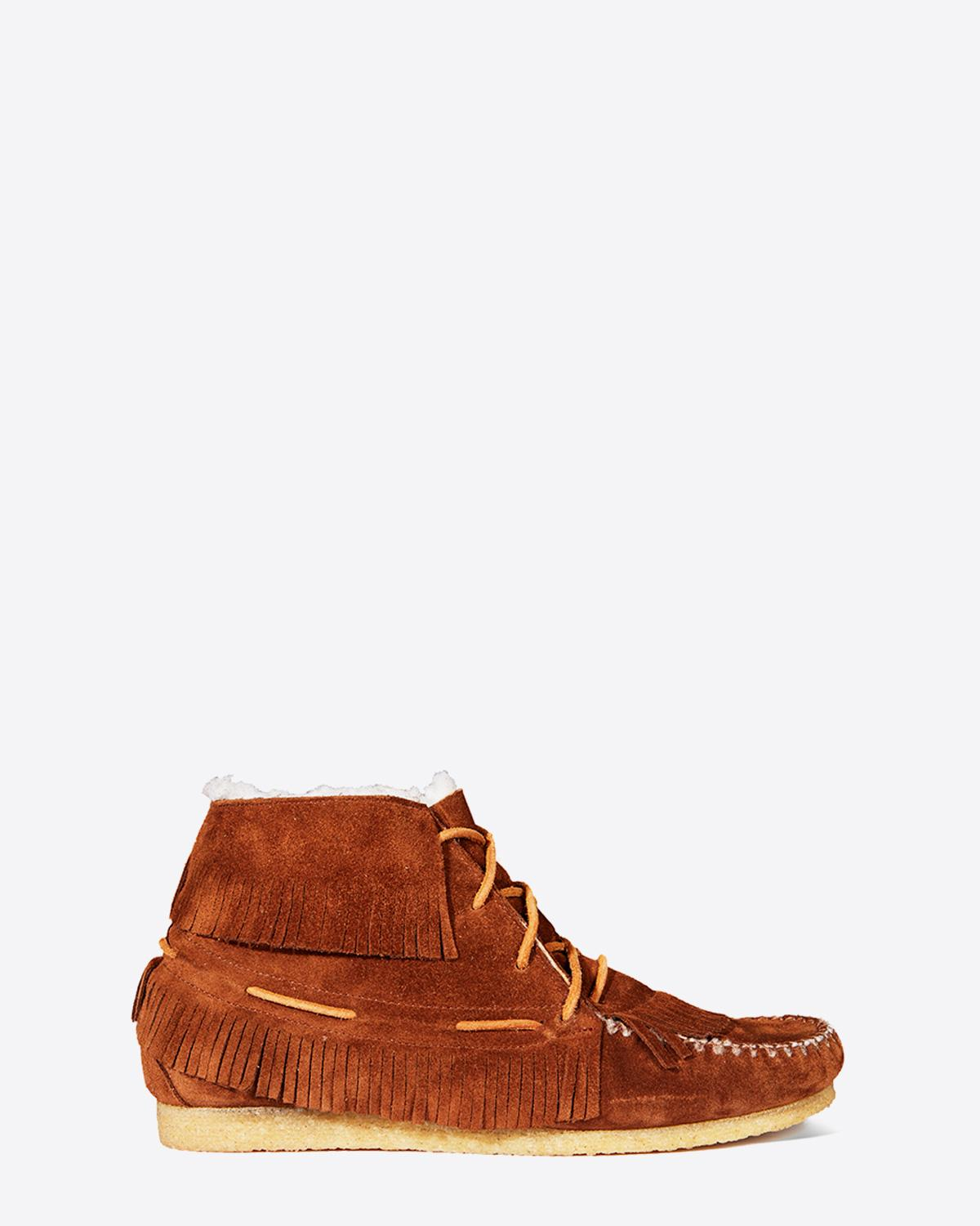 Jérôme Dreyfuss Chaussures Collection Mocassins Dakota - Lambskin Peau Lainée Caramel  