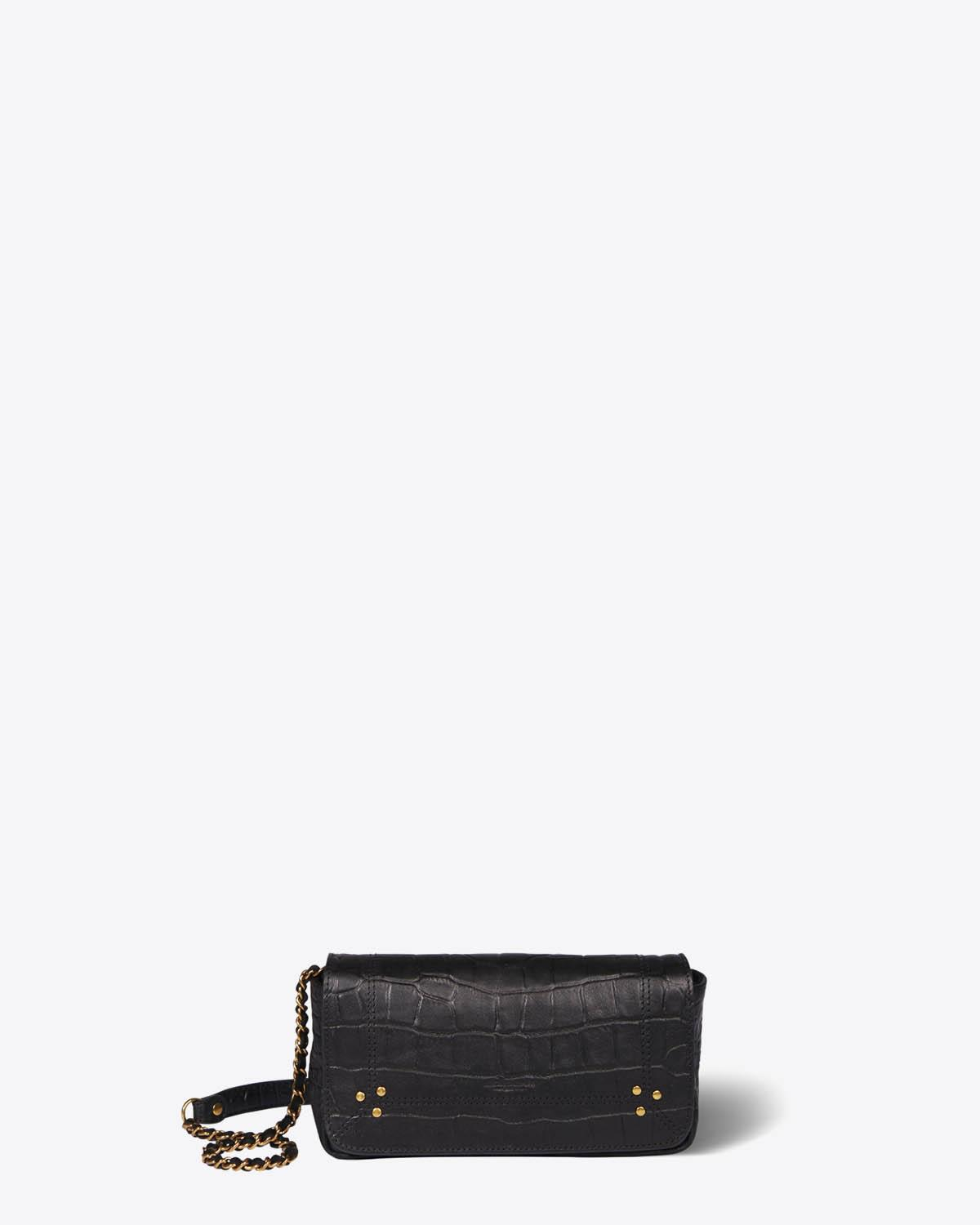 Jérôme Dreyfuss Collection Bob Vachette Croco Noir  