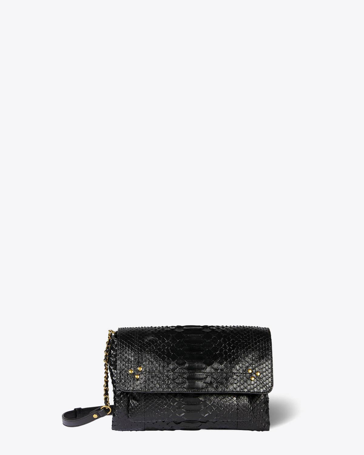 Jérôme Dreyfuss Collection Charly M Python Noir  