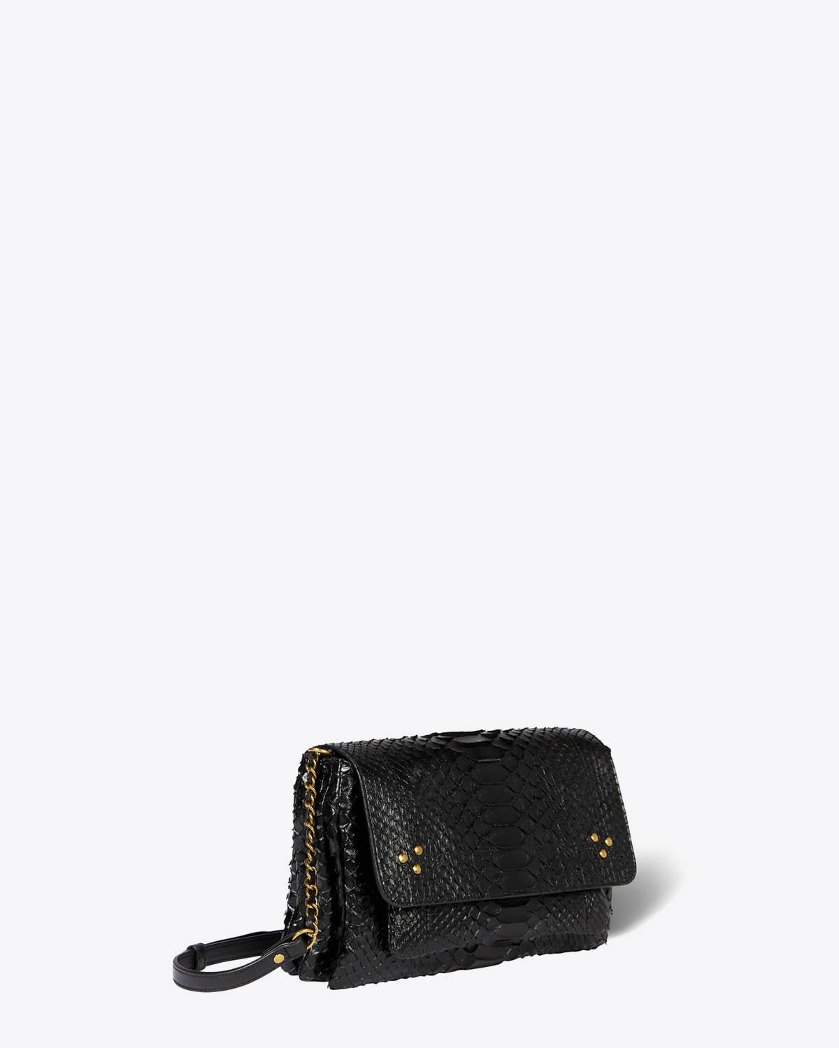 Jérôme Dreyfuss Collection Charly M Python Noir  