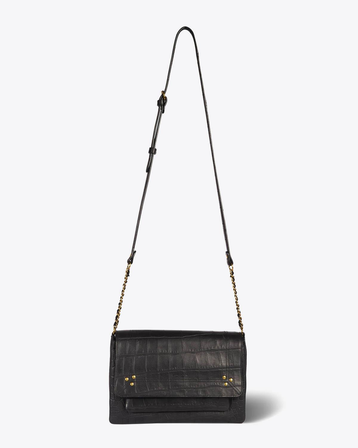 Jérôme Dreyfuss Collection Charly M Vachette Croco Noir  