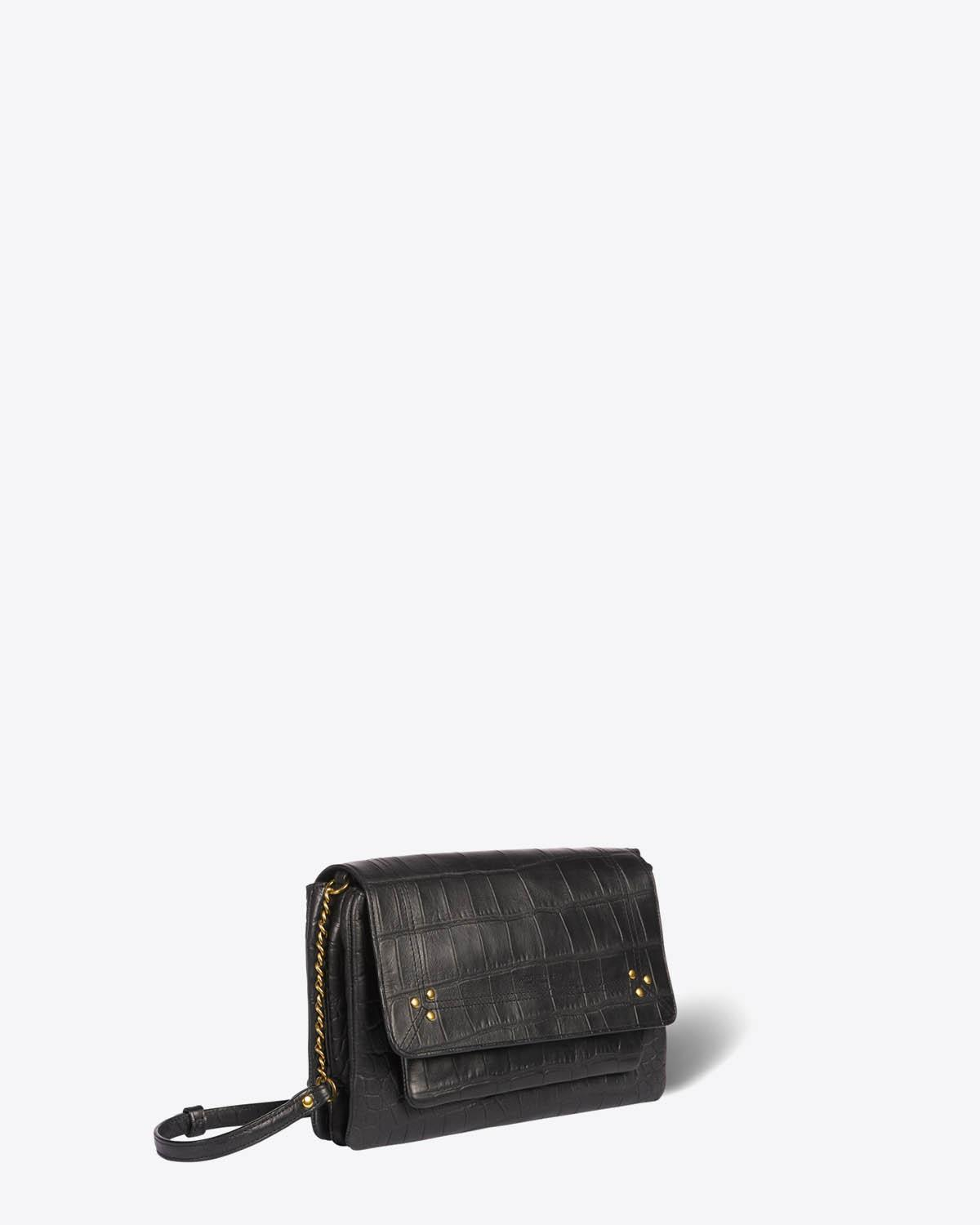 Jérôme Dreyfuss Collection Charly M Vachette Croco Noir  