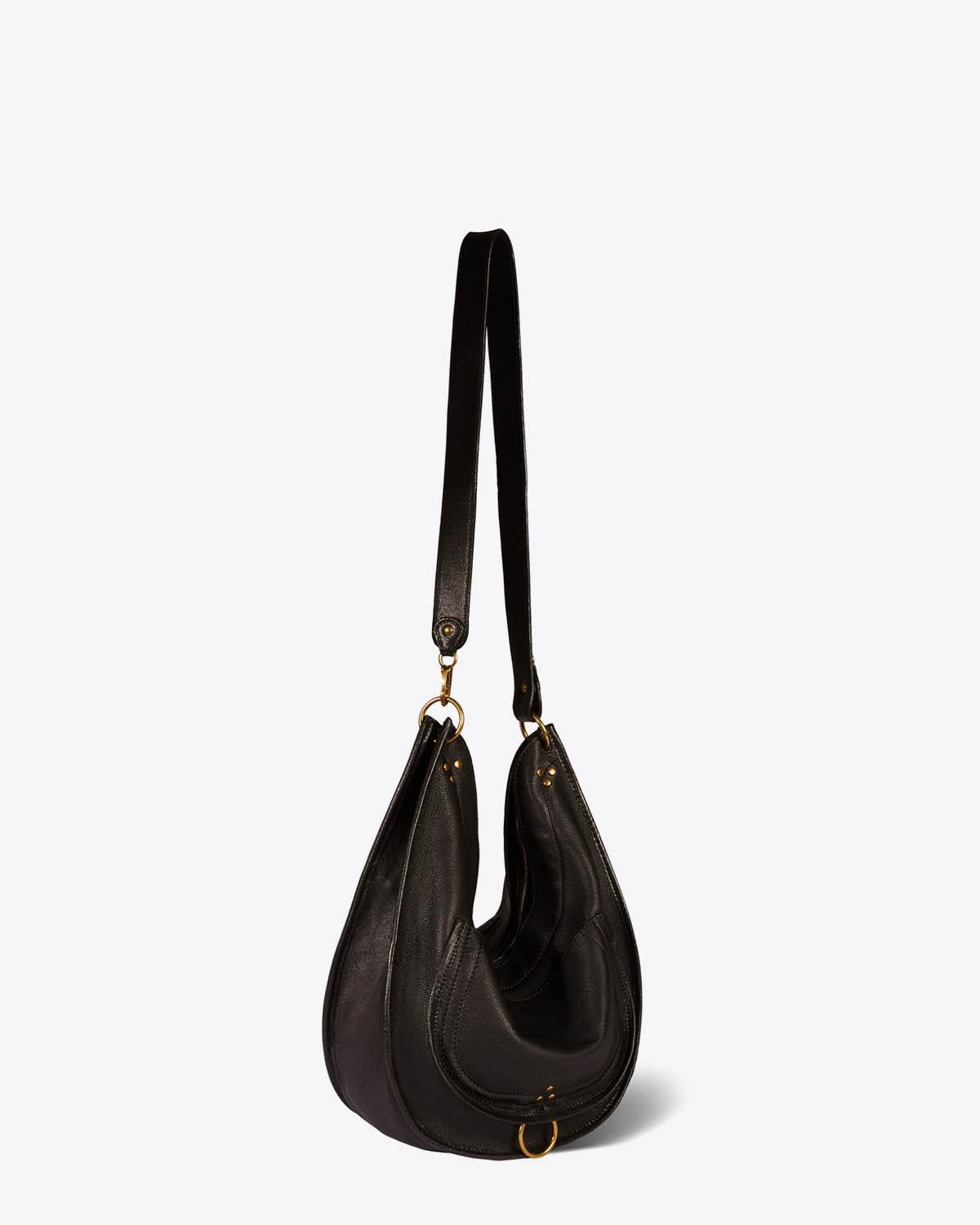 Jérôme Dreyfuss Collection Edgar M Calfskin Noir Brass  