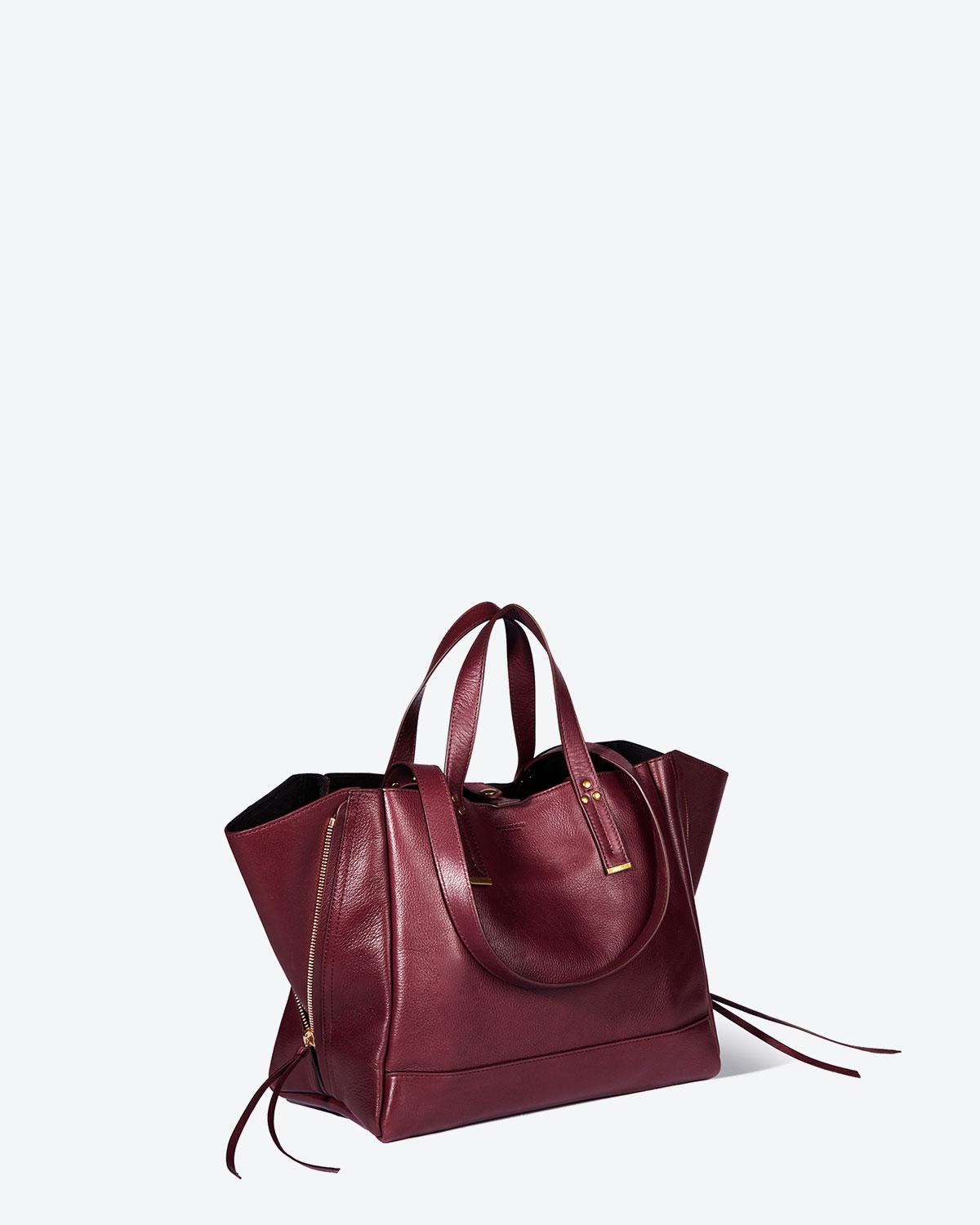 Jérôme Dreyfuss Collection Georges M - Calfskin Bordeaux  
