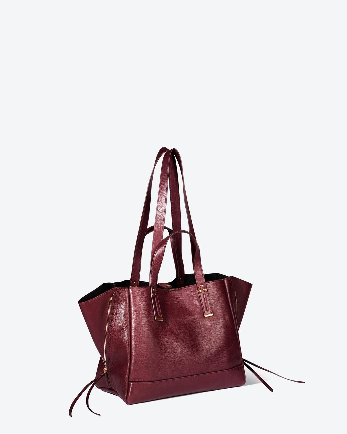 Jérôme Dreyfuss Collection Georges M - Calfskin Bordeaux  