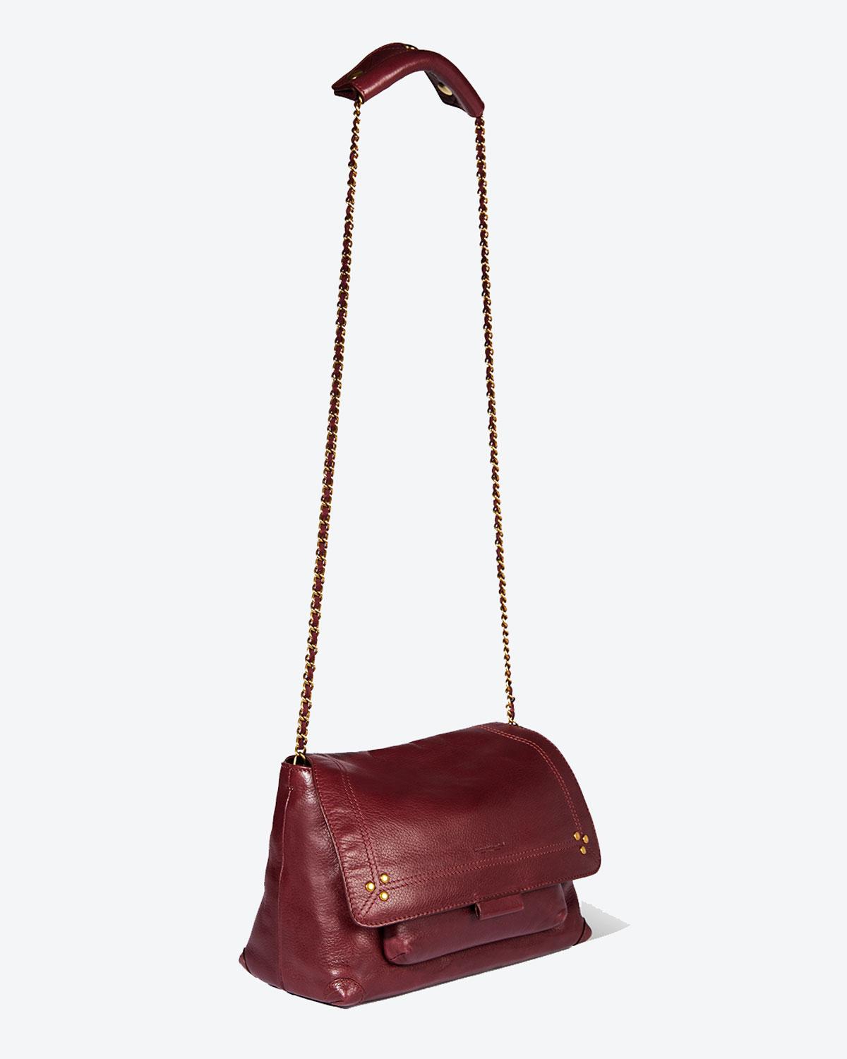 Jérôme Dreyfuss Collection Lulu M - Calfskin Bordeaux  