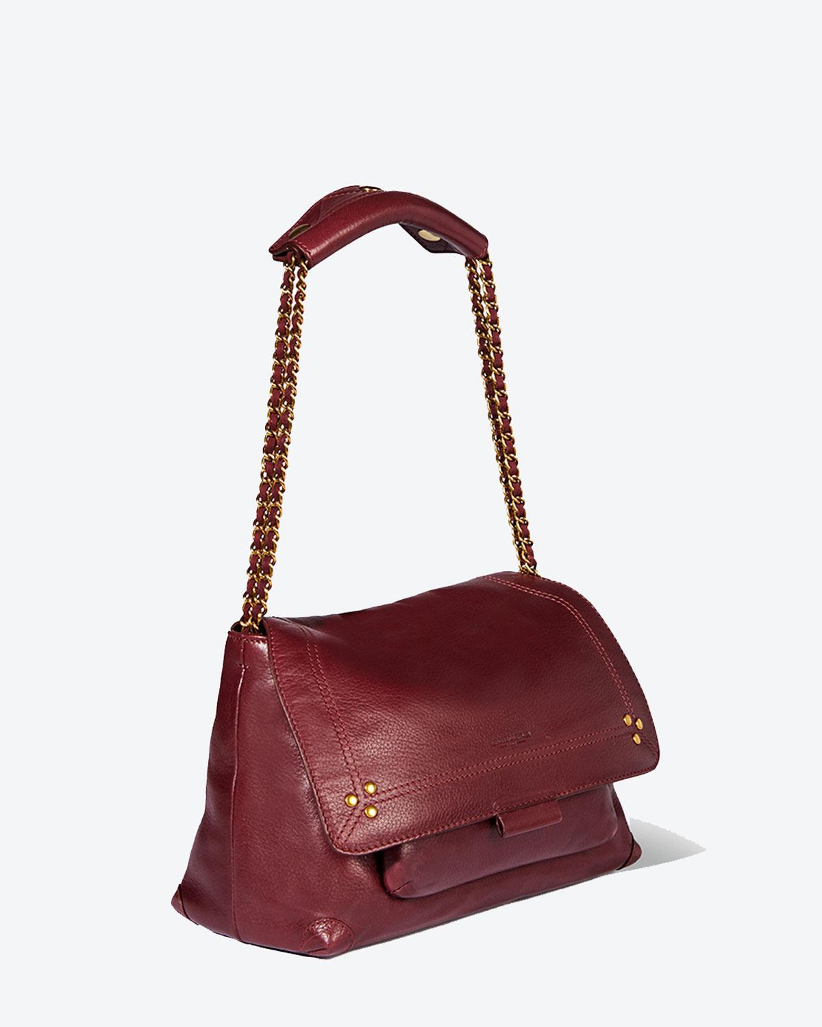 Jérôme Dreyfuss Collection Lulu M - Calfskin Bordeaux  