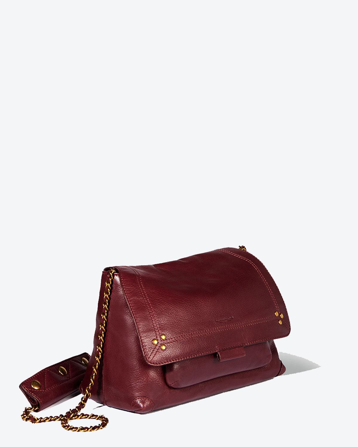 Jérôme Dreyfuss Collection Lulu M - Calfskin Bordeaux  