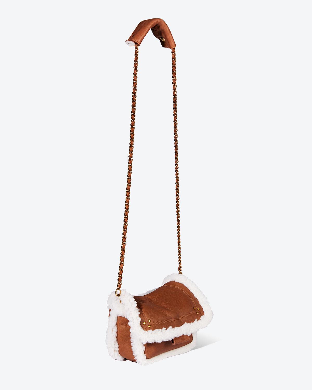 Jérôme Dreyfuss Collection Lulu S - Lambskin Lainée Caramel  