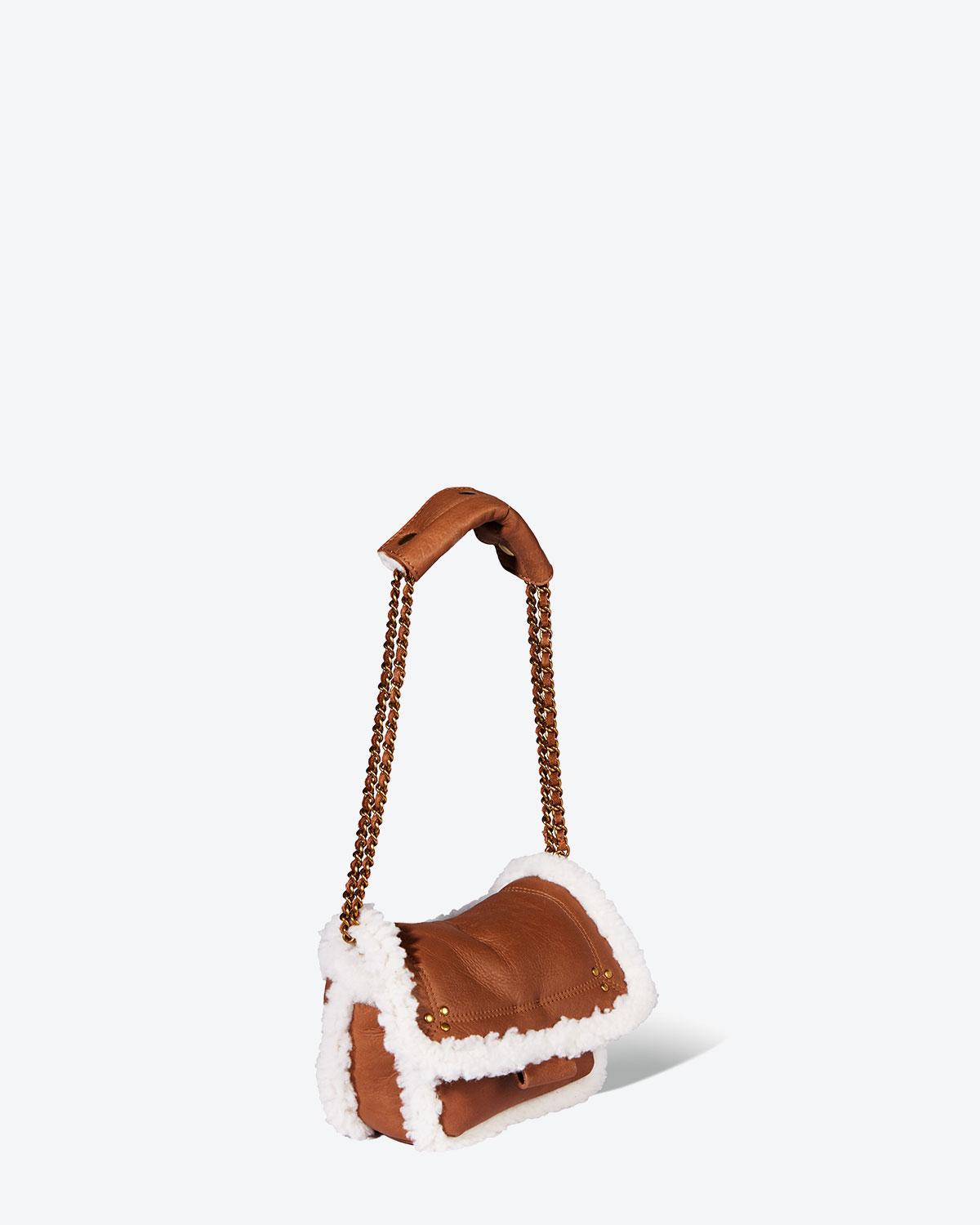 Jérôme Dreyfuss Collection Lulu S - Lambskin Lainée Caramel  