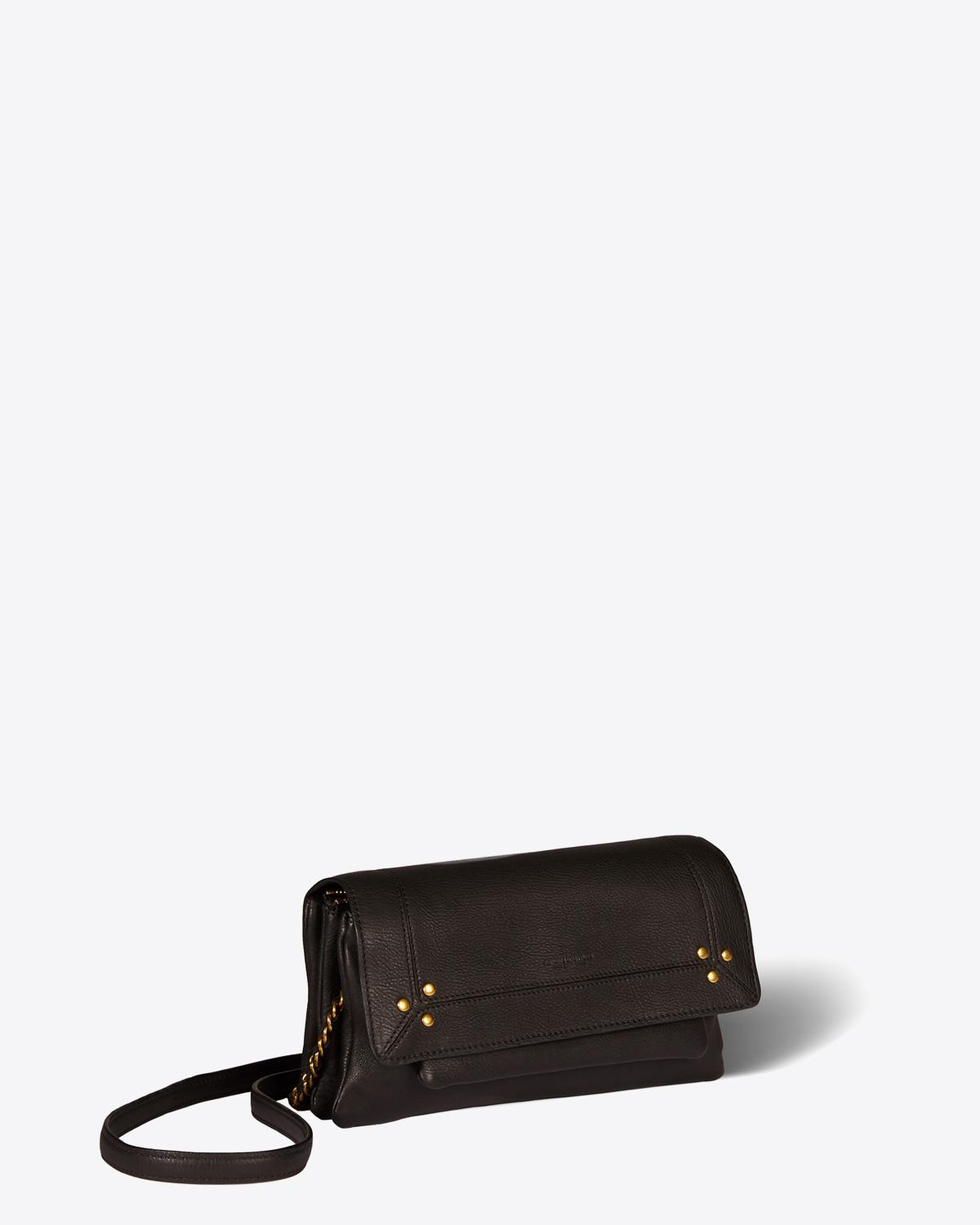 Jérôme Dreyfuss Pré-Collection Charly S Calfskin Noir Brass  