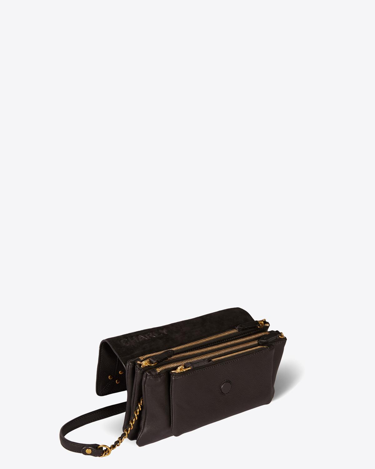 Jérôme Dreyfuss Pré-Collection Sac Georges L Calfskin Noir Brass