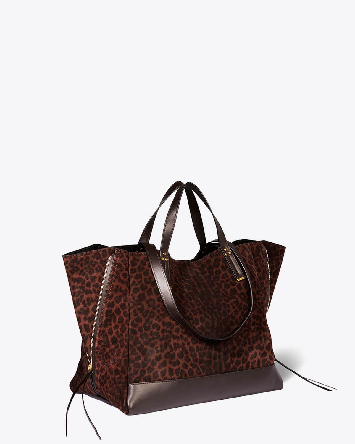 J r me Dreyfuss Pr Collection Georges L Split Suede L opard Naturel