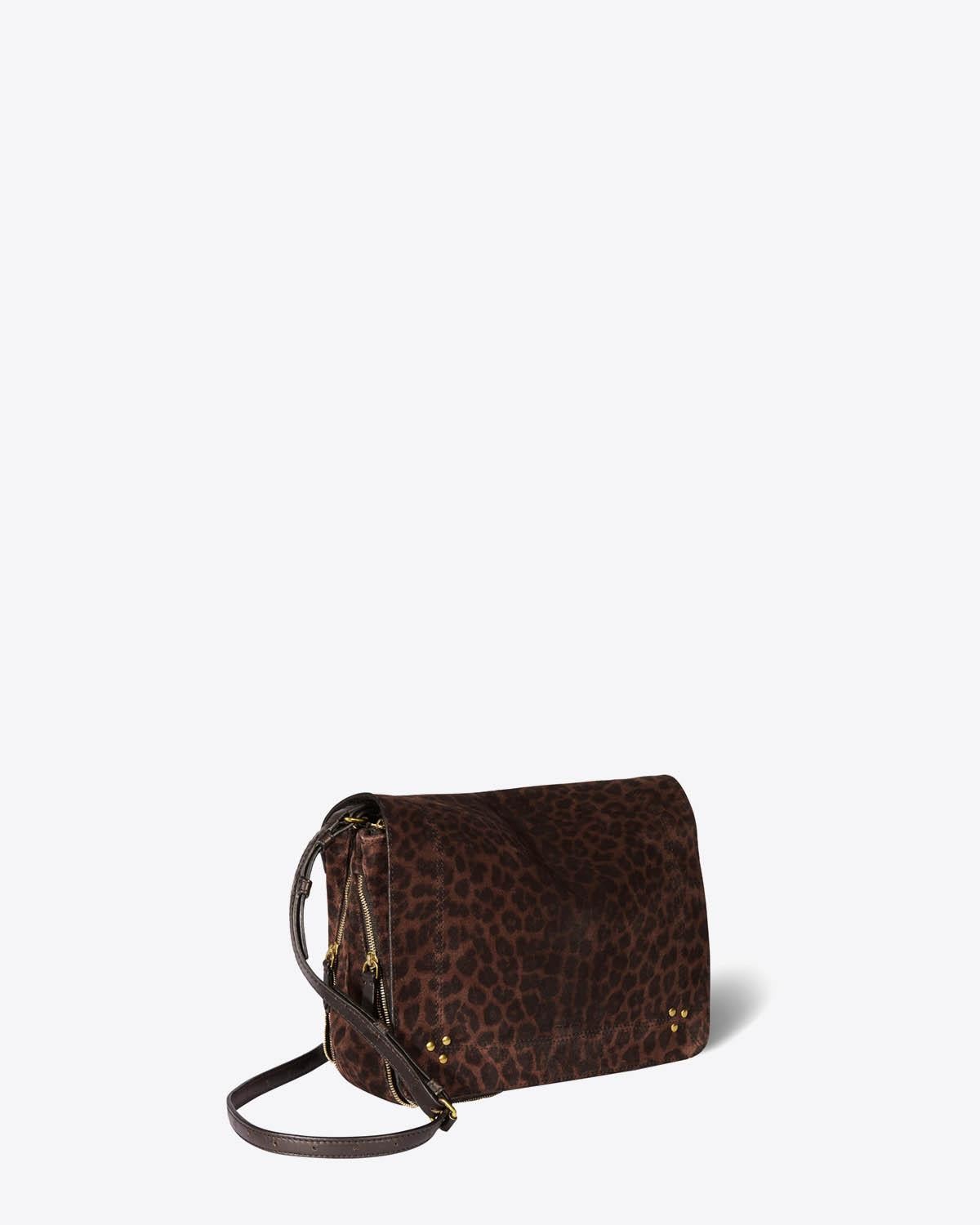 J r me Dreyfuss Pr Collection Igor Split Suede L opard Naturel