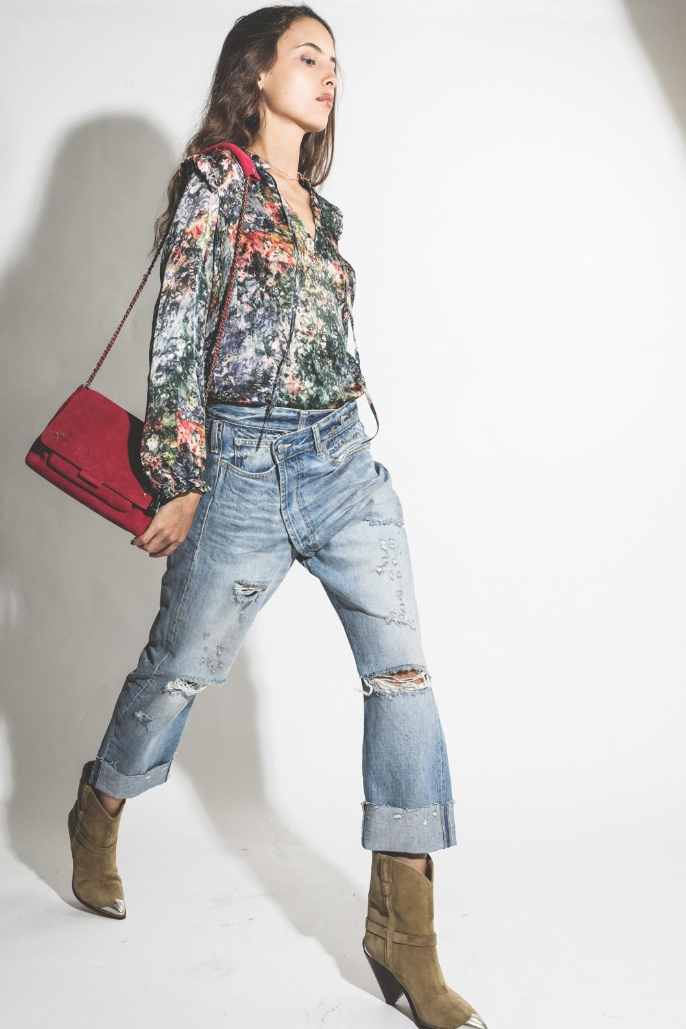 Jérôme Dreyfuss Pré-Collection Lulu M Lambskin Poncé Fuxia  