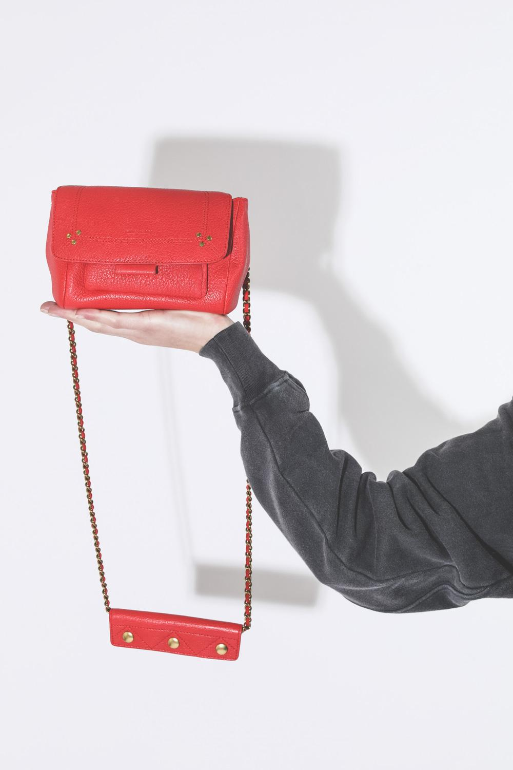 Jérôme Dreyfuss Pré-Collection Lulu S Goatskin Rouge  