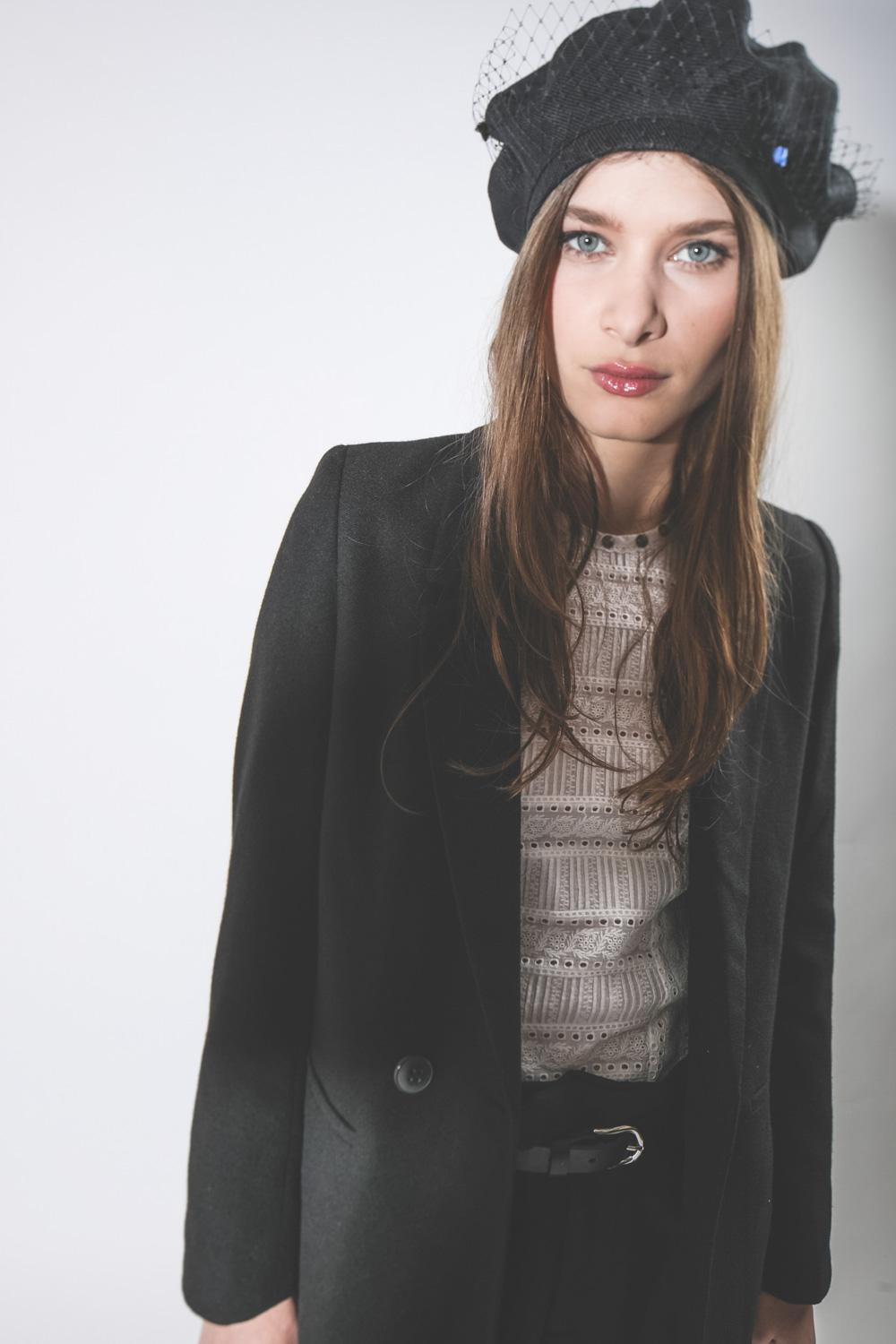 Laurence Bossion Beret Voilette - Noir  