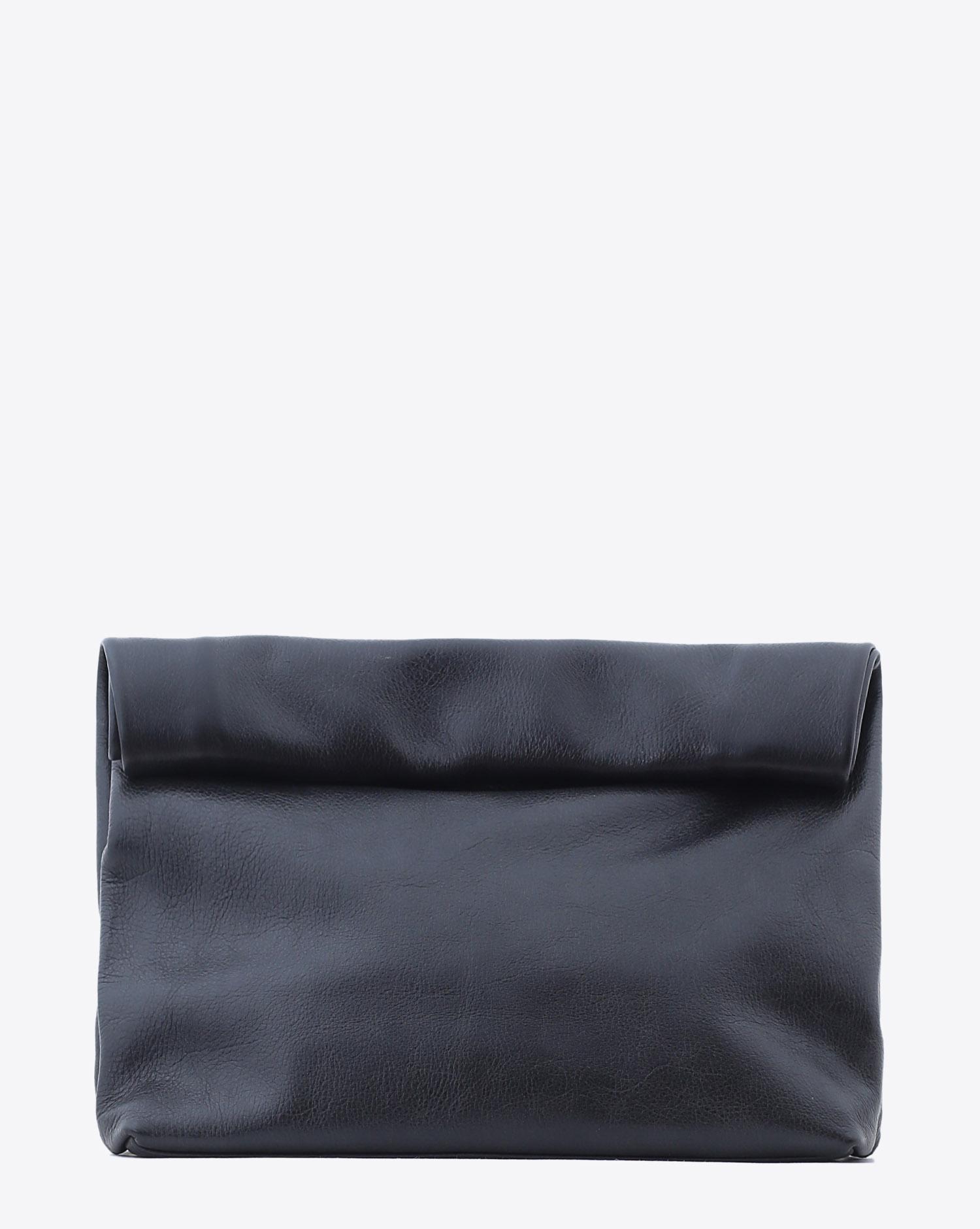 Marie Turnor Lunch Clutch - Black Smooth  