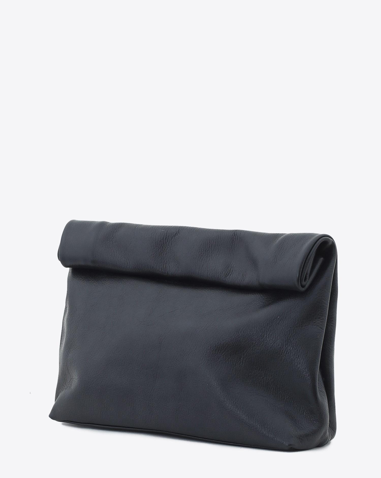 Marie Turnor Lunch Clutch - Black Smooth  