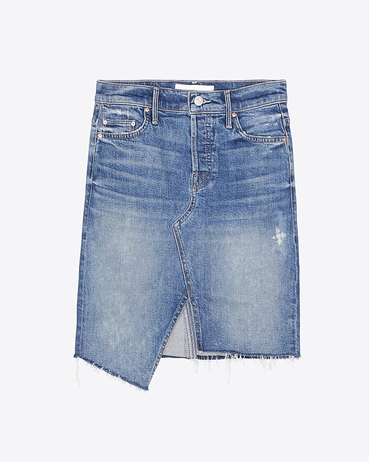 Mother Denim The Tomcat Slide Mini Fray Skirt - Better When It's Row  