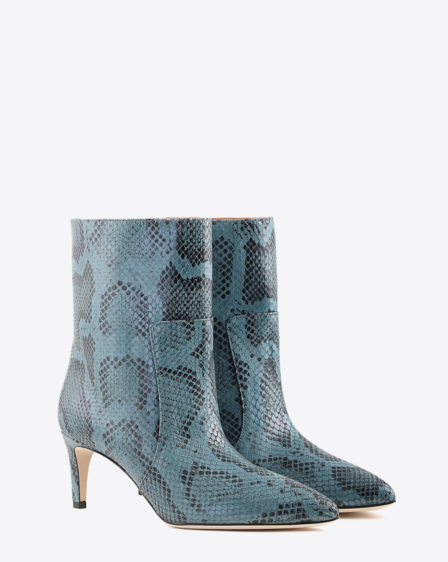 Paris Texas Pré-Collection Boots Imprimé Serpent - Grigio Azzurro  