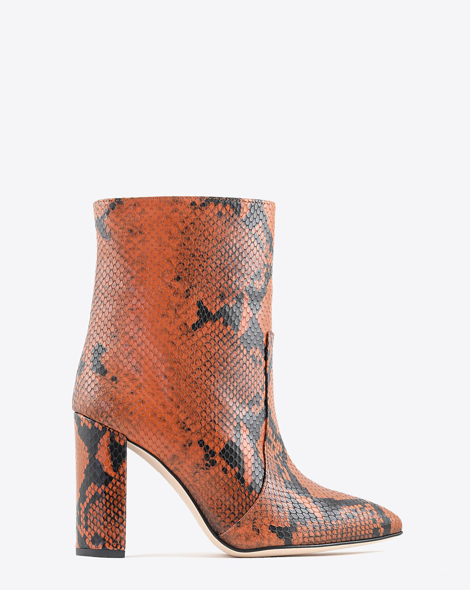 Paris Texas Bottines effet serpent Ruggine